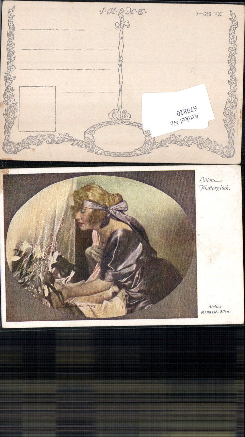 679820 Künstler AK Atelier Manasse Wien Erotik Jugendstil pub B.K.W.I. 249-6