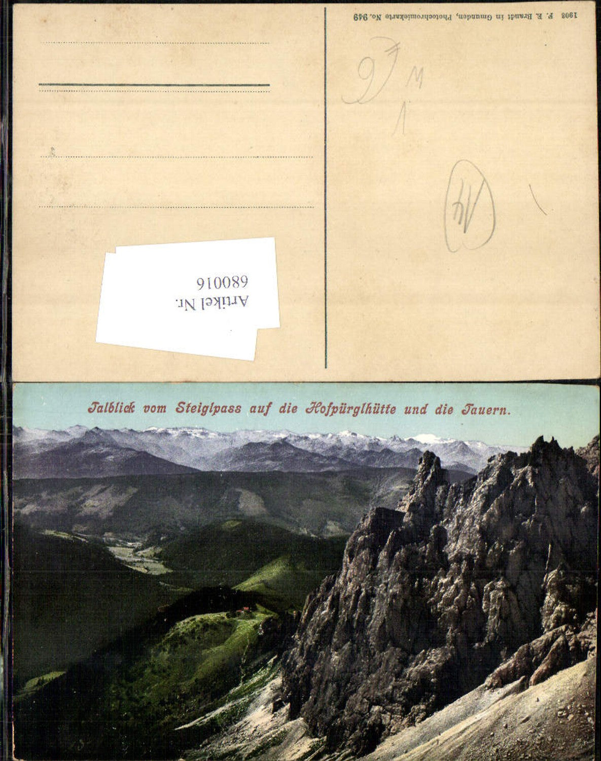 680016 Talblick Steiglpass Hofpürglhütte Tauern Filzmoos Eben Gosau