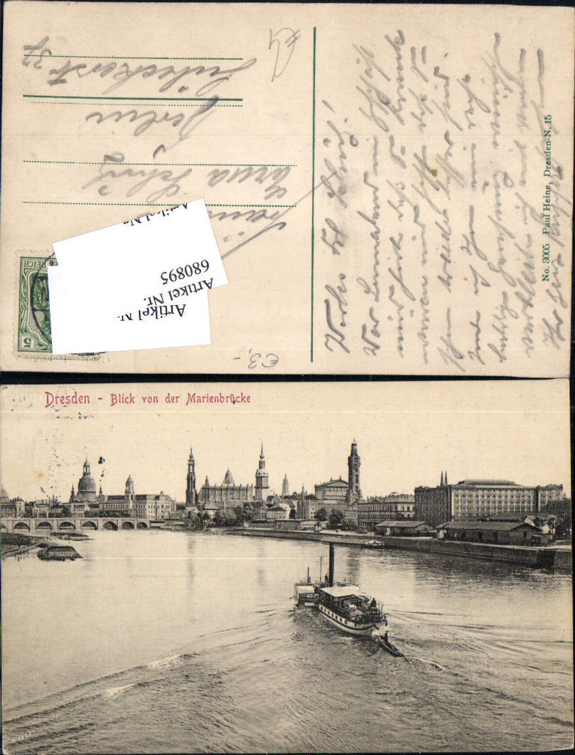680895 Altstadt-Dresden Brühlsche Terrasse Terrassenufer Elbe Brücke Landungsplatz Dampfer