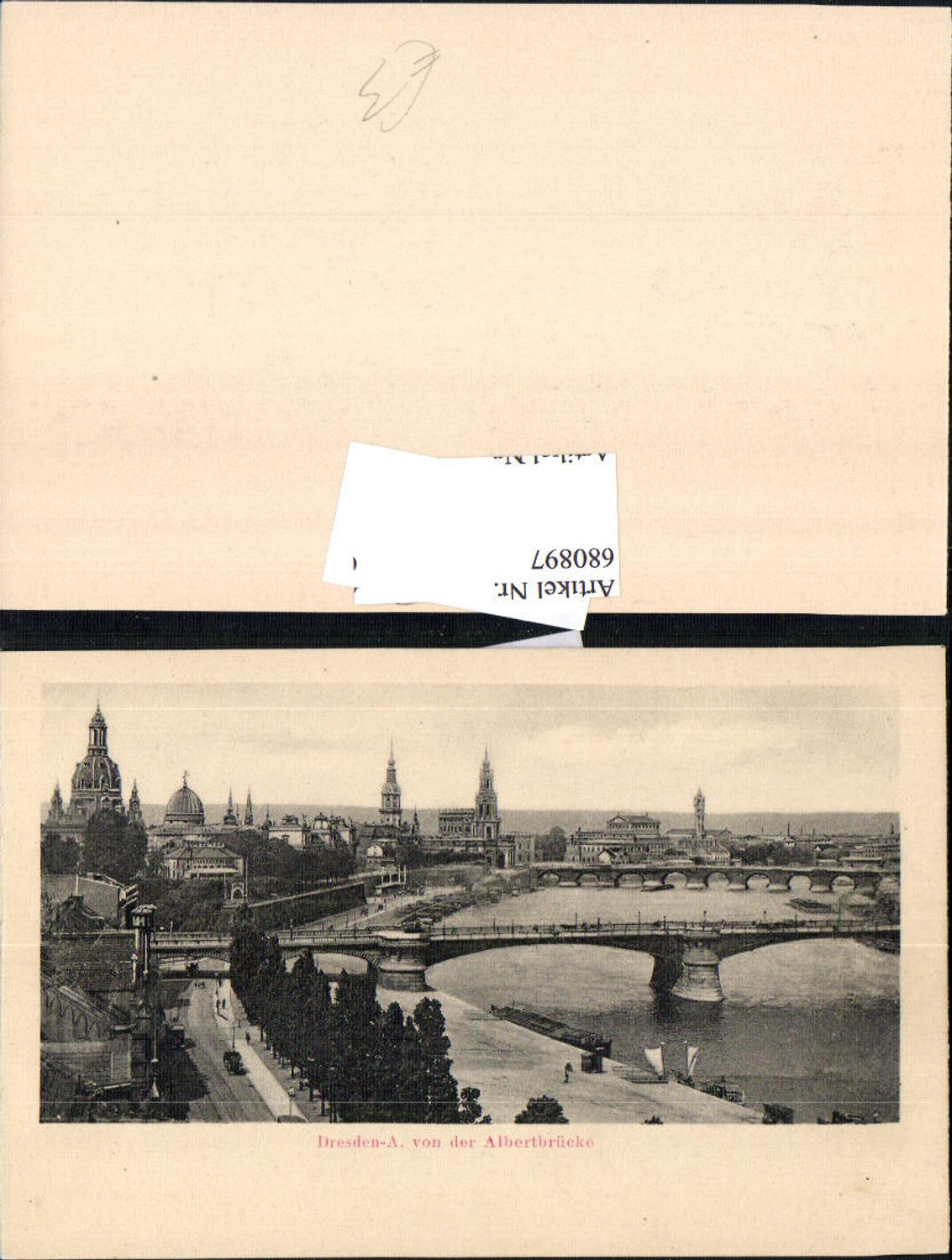 680897 Altstadt-Dresden Brühlsche Terrasse Terrassenufer Elbe Brücke Landungsplatz Dampfer
