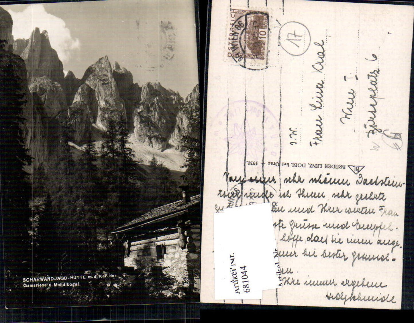 681044 Scharwandjagd Hütte Gamsriese Mandlkogel Gosau