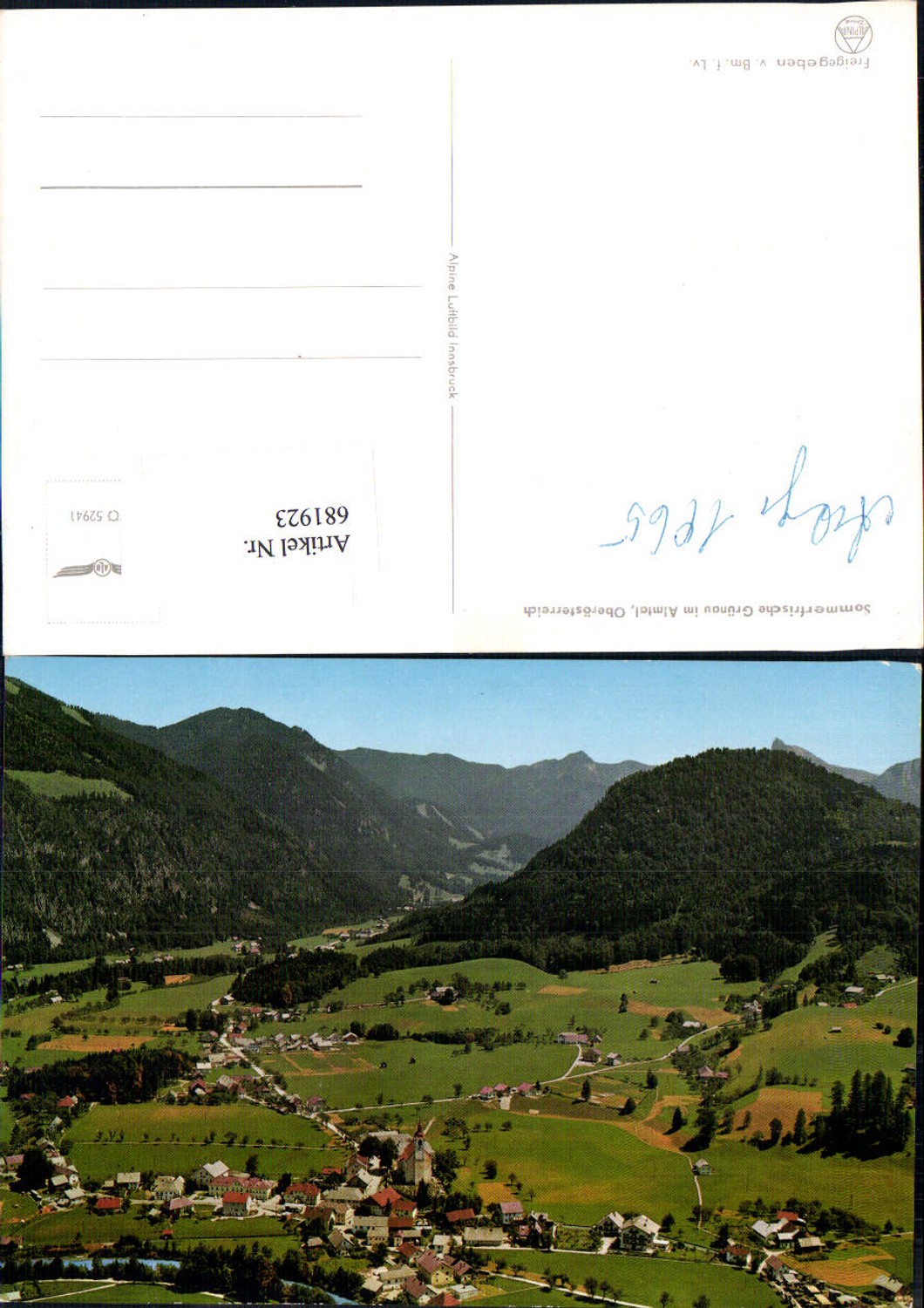 681923 Fliegeraufnahme Luftbild Grünau im Almtal pub Alpine FÖ 52941