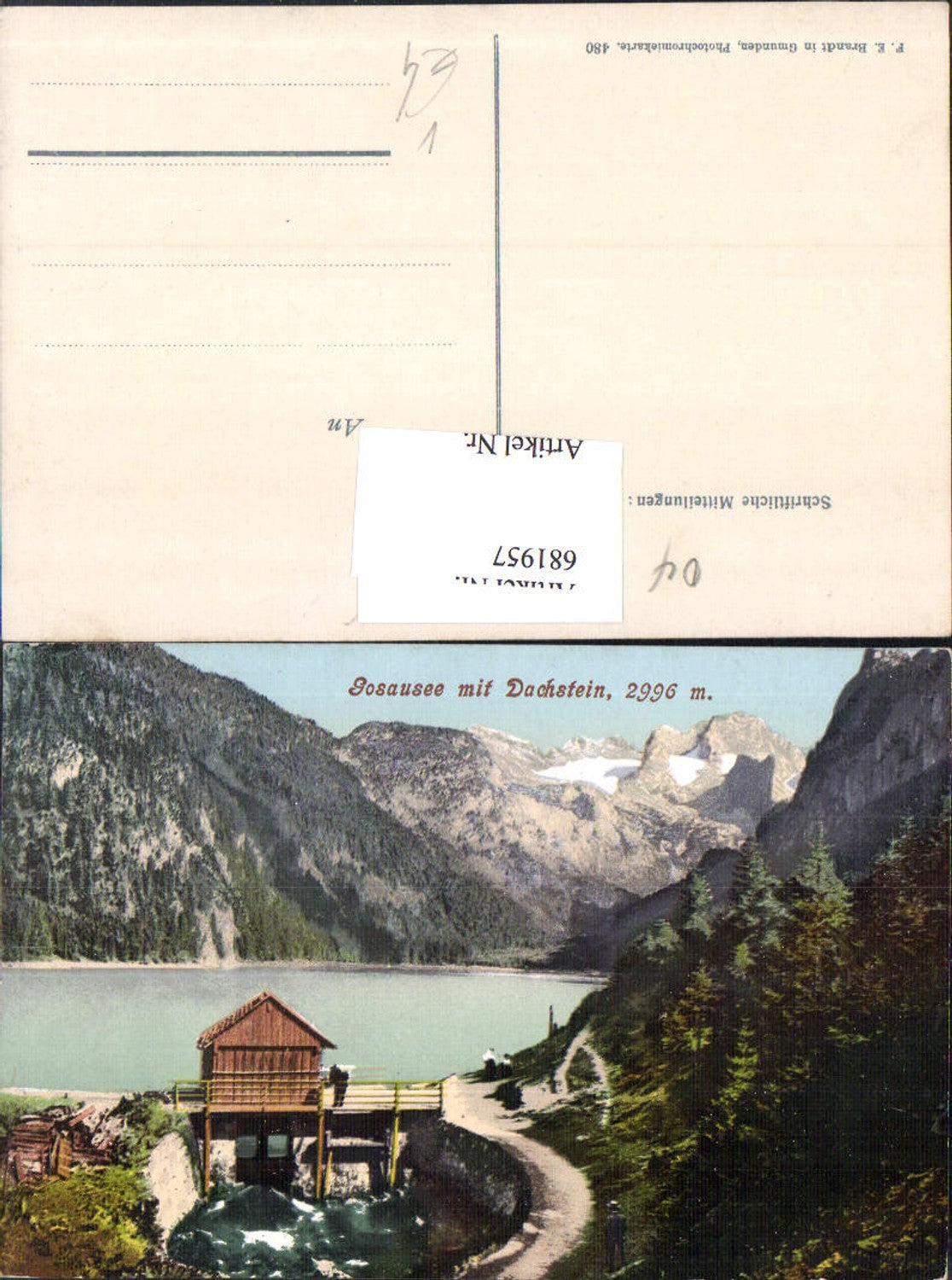 681957 Gosausee Gosau m. Dachstein pub Brandt 480