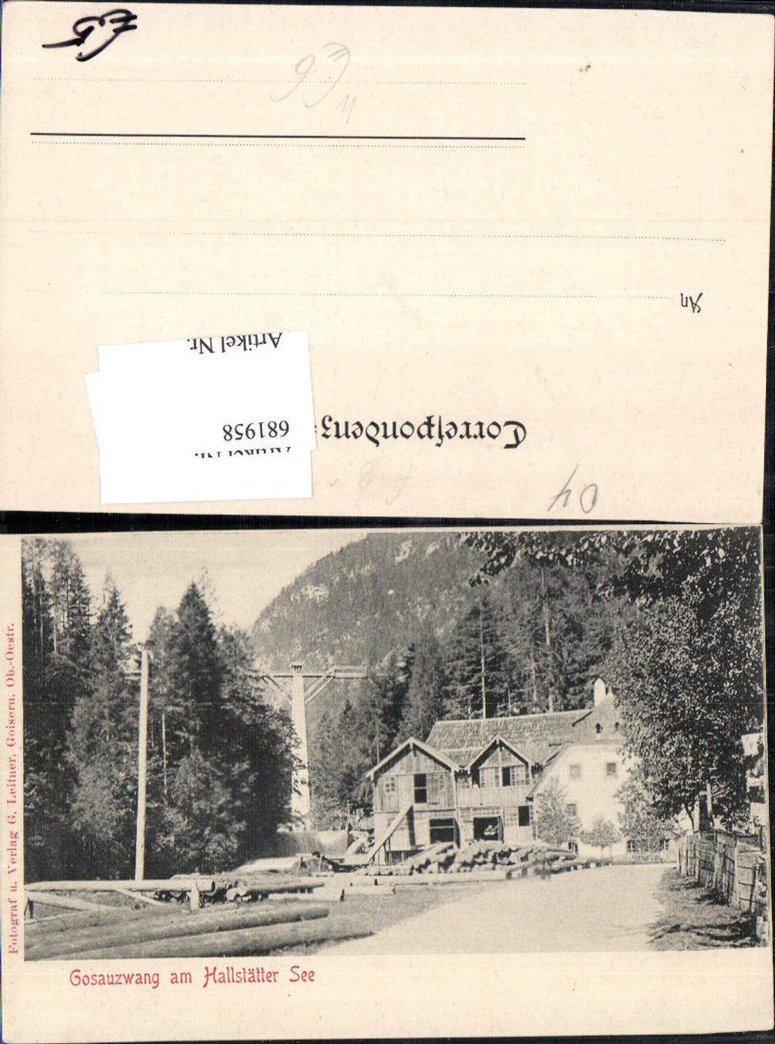 681958 tolle AK Gosauzwang Gosau Hallstatt am Hallstättersee Goisern pub Leitner