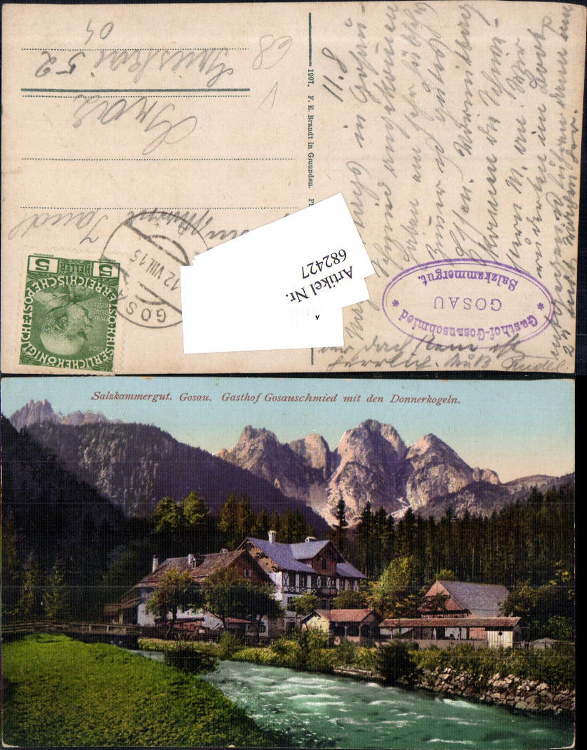 682427 Salzkammergut Gosau Gasthaus Gosauschmied Donnerkogeln Hallstatt pub Brandt 136