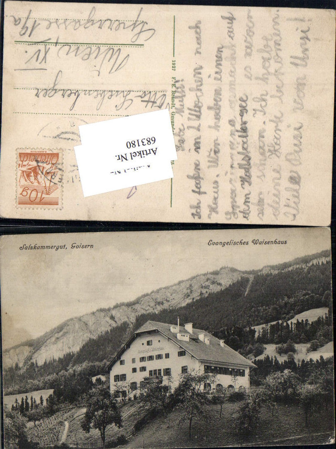 683180 Salzkammergut Goisern Evangelisches Waisenhaus pub Brandt 4575