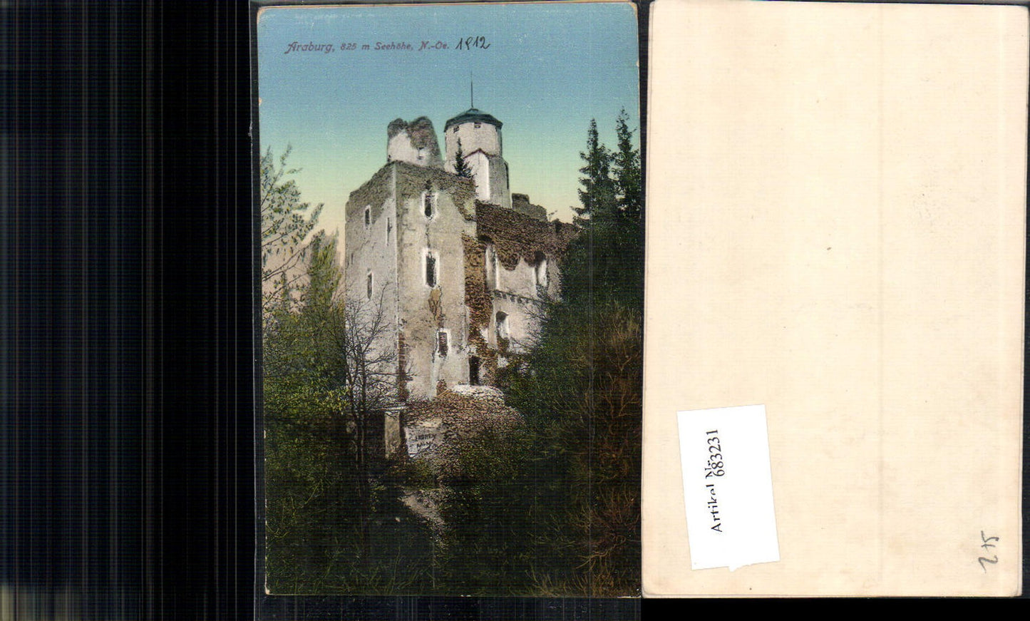 683231 Araberg bei Kaumberg Laabach Burg Ruine