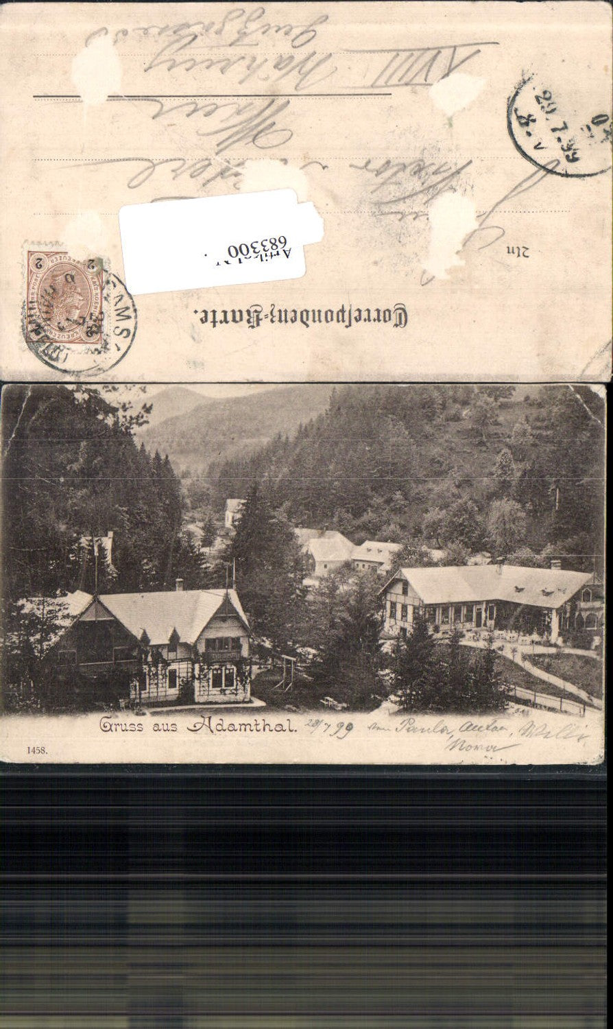 683300 Gruss aus Adamthal Ramsau b. Hainfeld Adamstal Adamtal