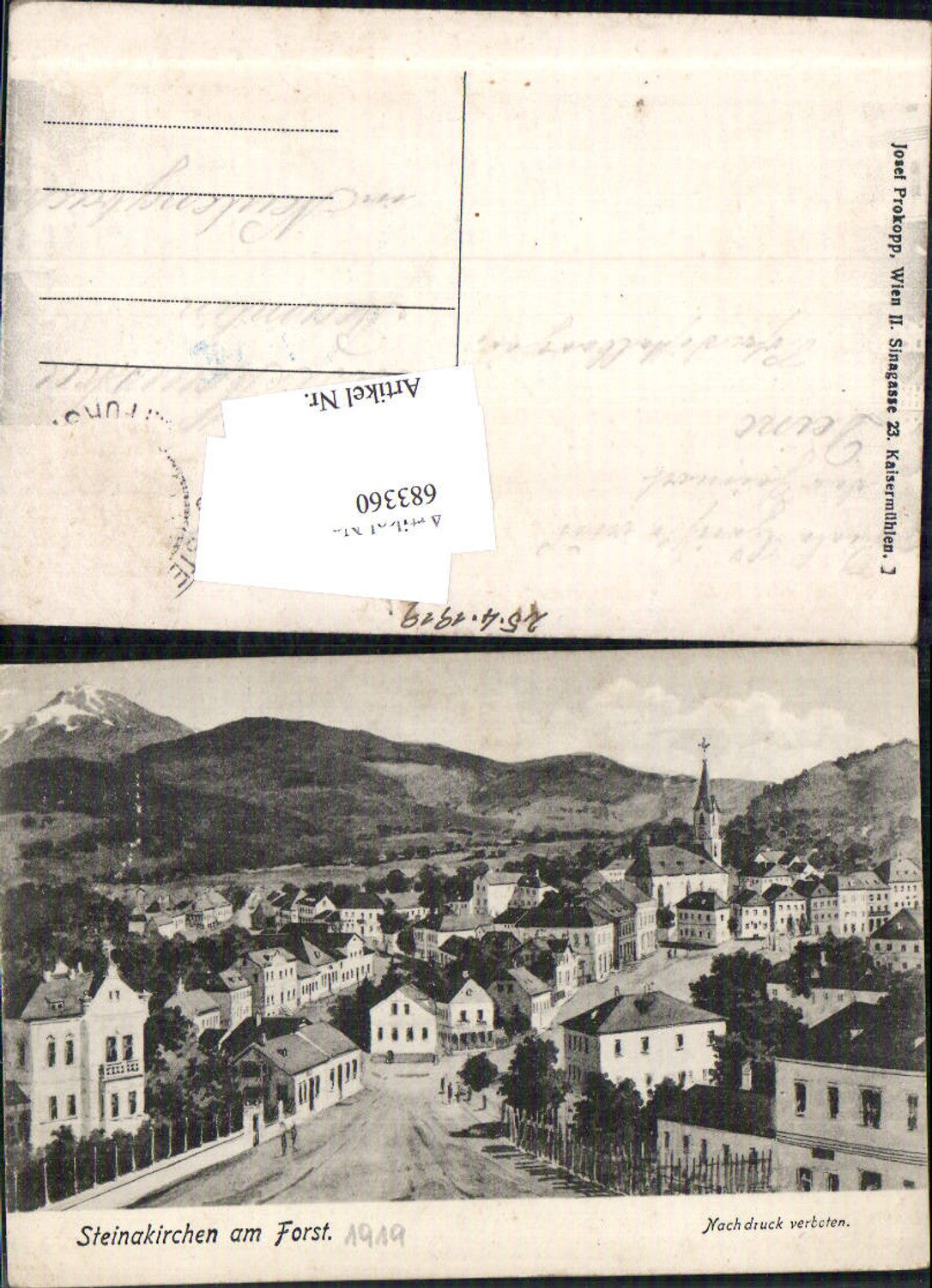 683360 Steinakirchen am Forst Markt pub Josef Prokopp