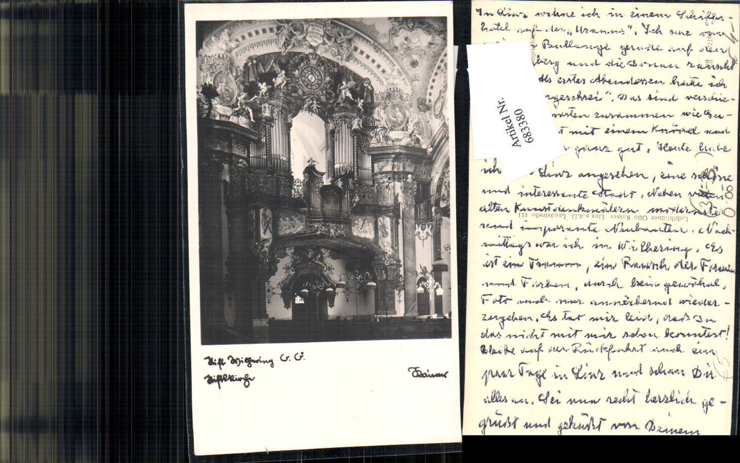 683380 Stift Wilhering Kirche Orgel pub Otto Kaiser