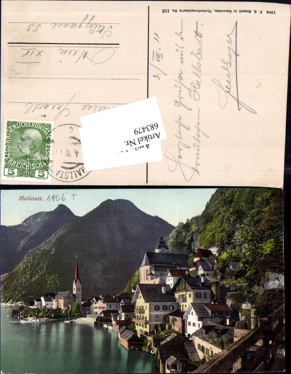 683479 Hallstatt am Hallstättersee pub Brandt 112