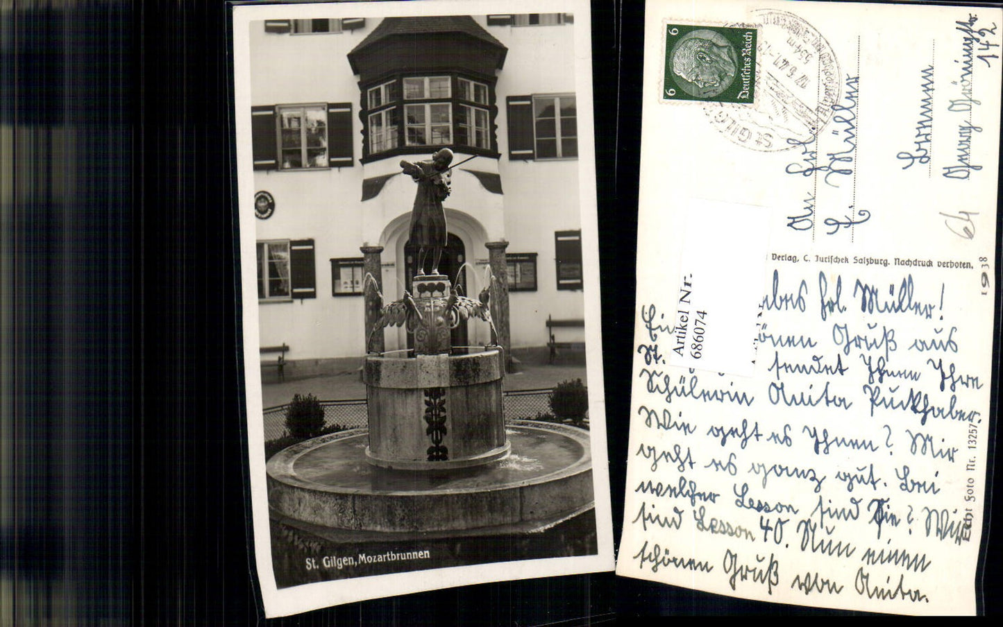 686074 St. Gilgen am Arbersee Brunnen Mozartbrunnen