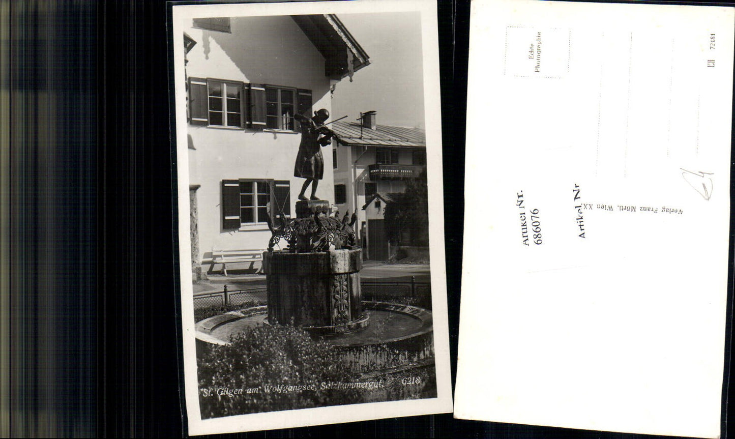 686076 St. Gilgen am Arbersee Brunnen Mozartbrunnen