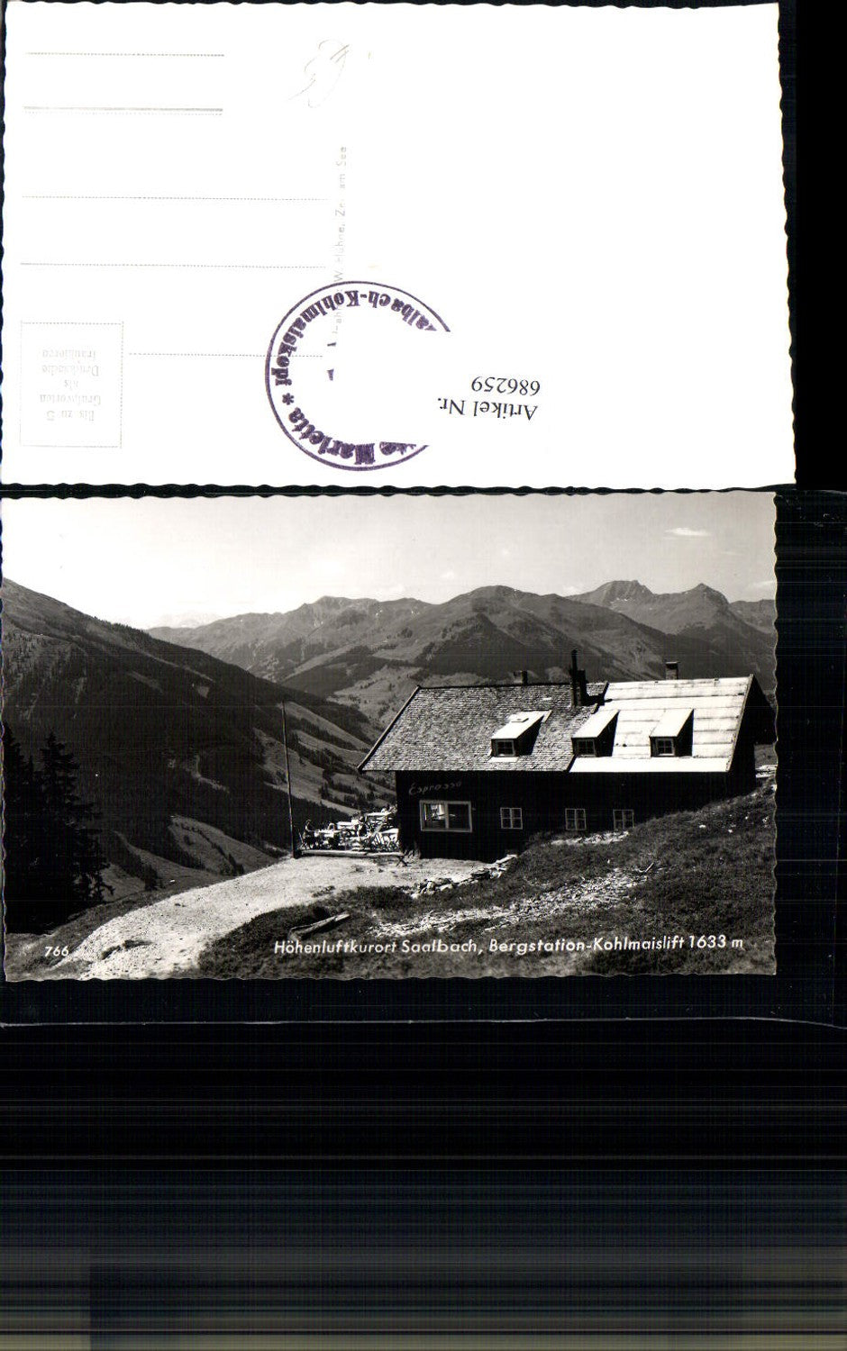 686259 Saalbach Hinterglemm Kohlmaislift Lift Kohlmais