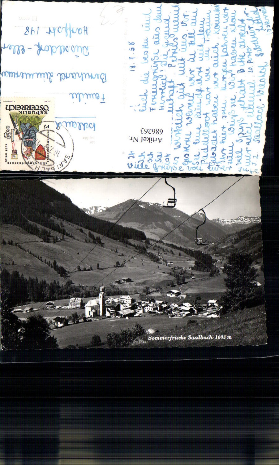 686263 Saalbach Hinterglemm Lift Seilbahn