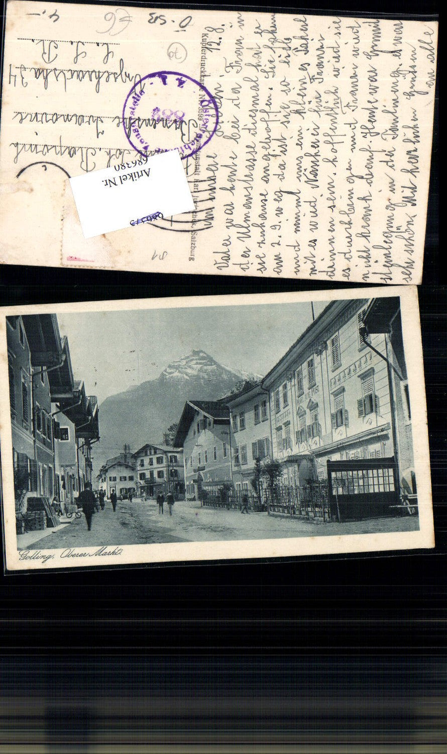 686380 Golling an der Salzach Oberer Markt 1925 Hotel alte Post