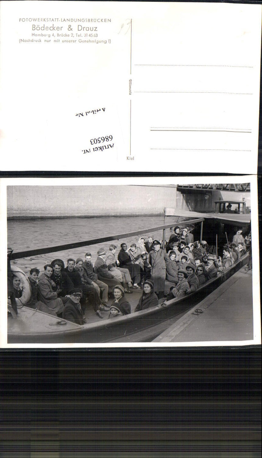 686503 Hamburg Landungsbrücken Fotowerkstatt Bödecker & Drauz Boot Schiff