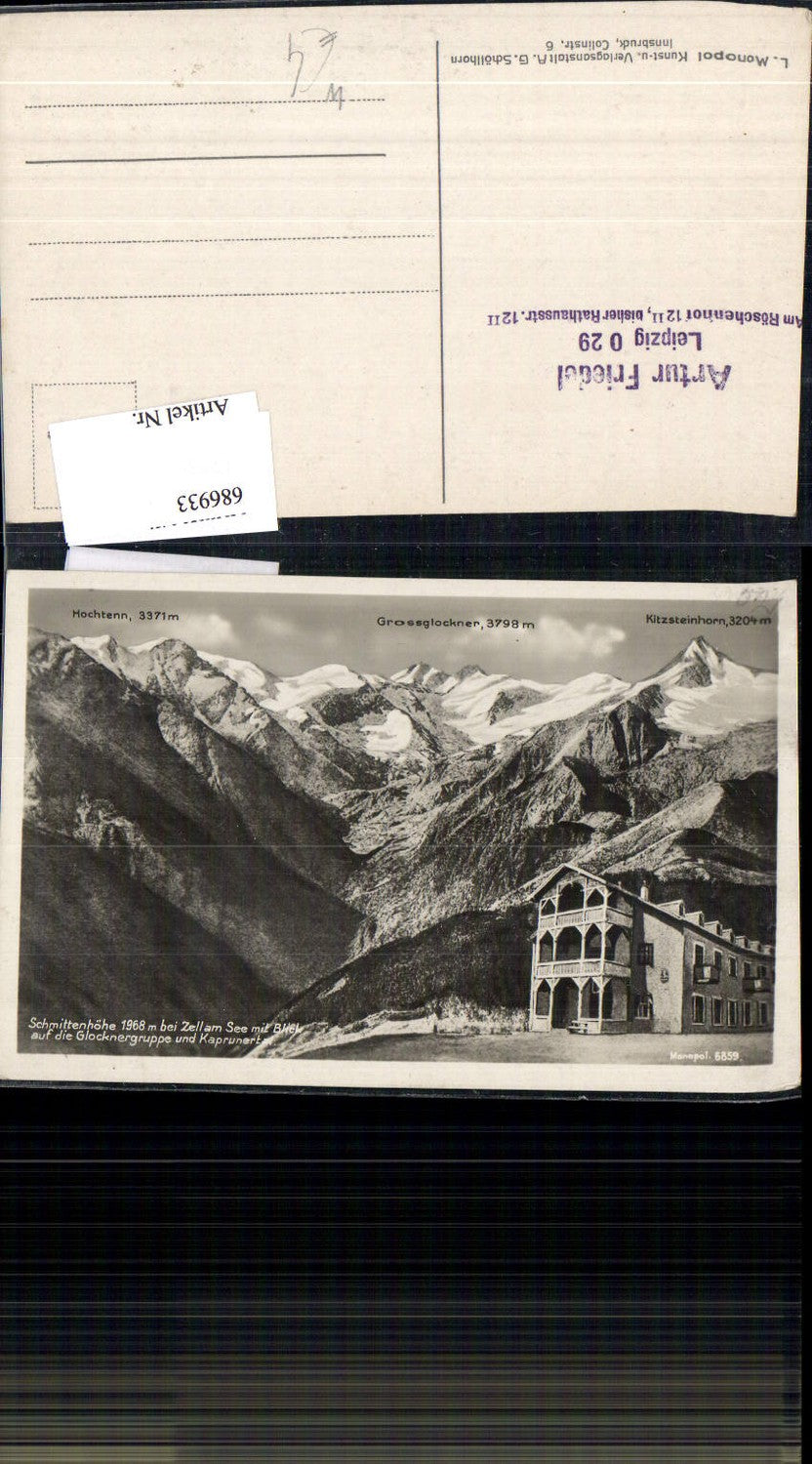 686933 Zell am See Schmittenhöhe Artur Friedel Leipzig