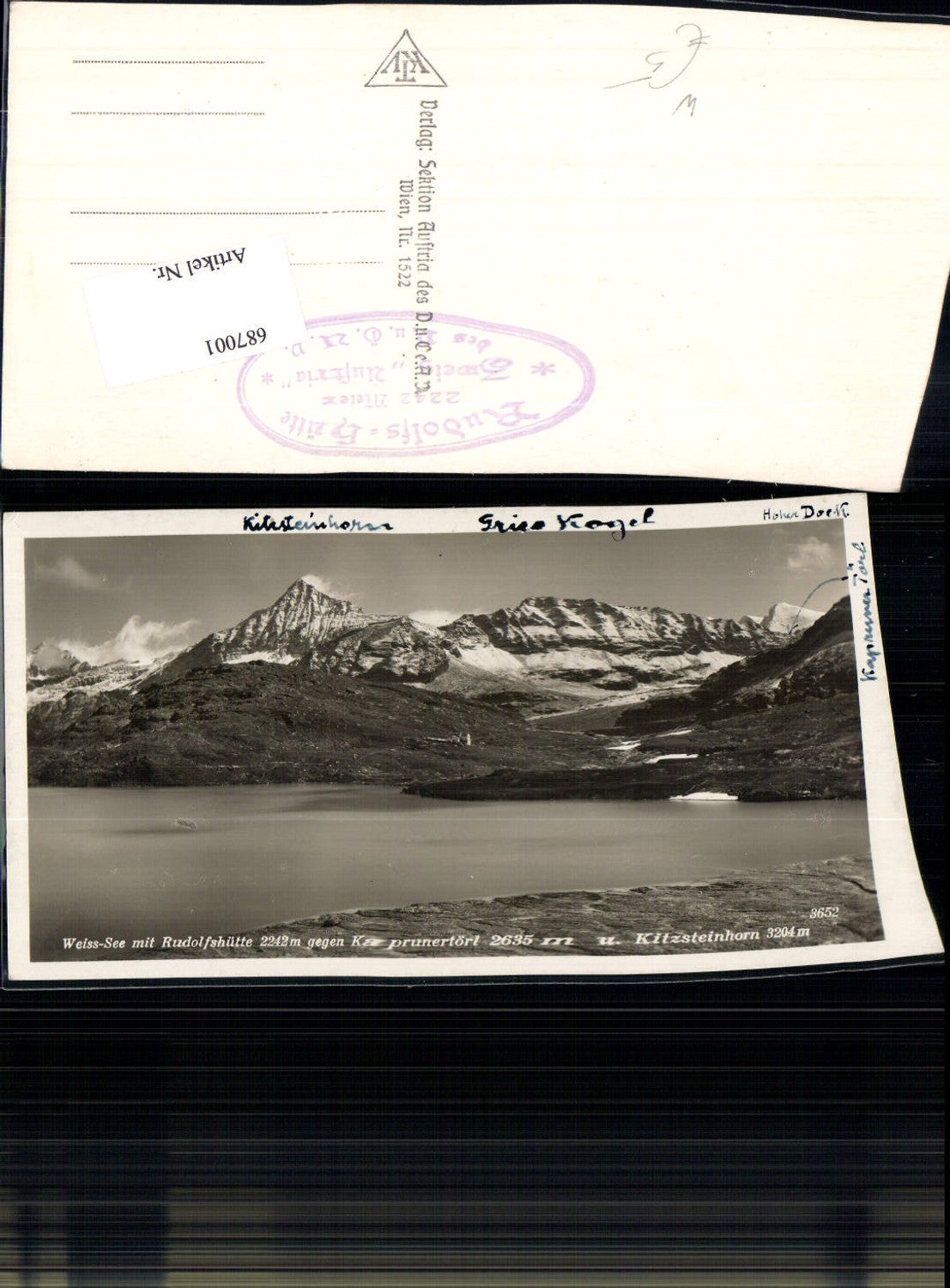 687001 Weiss See Rudolfshütte kaprunertörl Kaprun Uttendorf Stubachtal