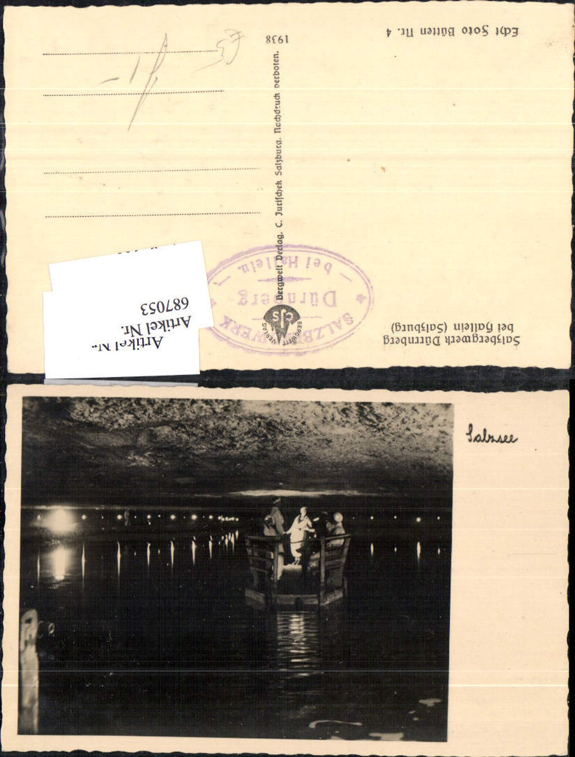 687053 Salzsee Bergwerk Dürrnberg Dürnberg Hallein