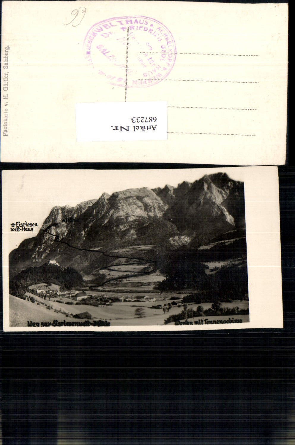 687233 Foto-AK Werfen Eisriesenwelt Höhle