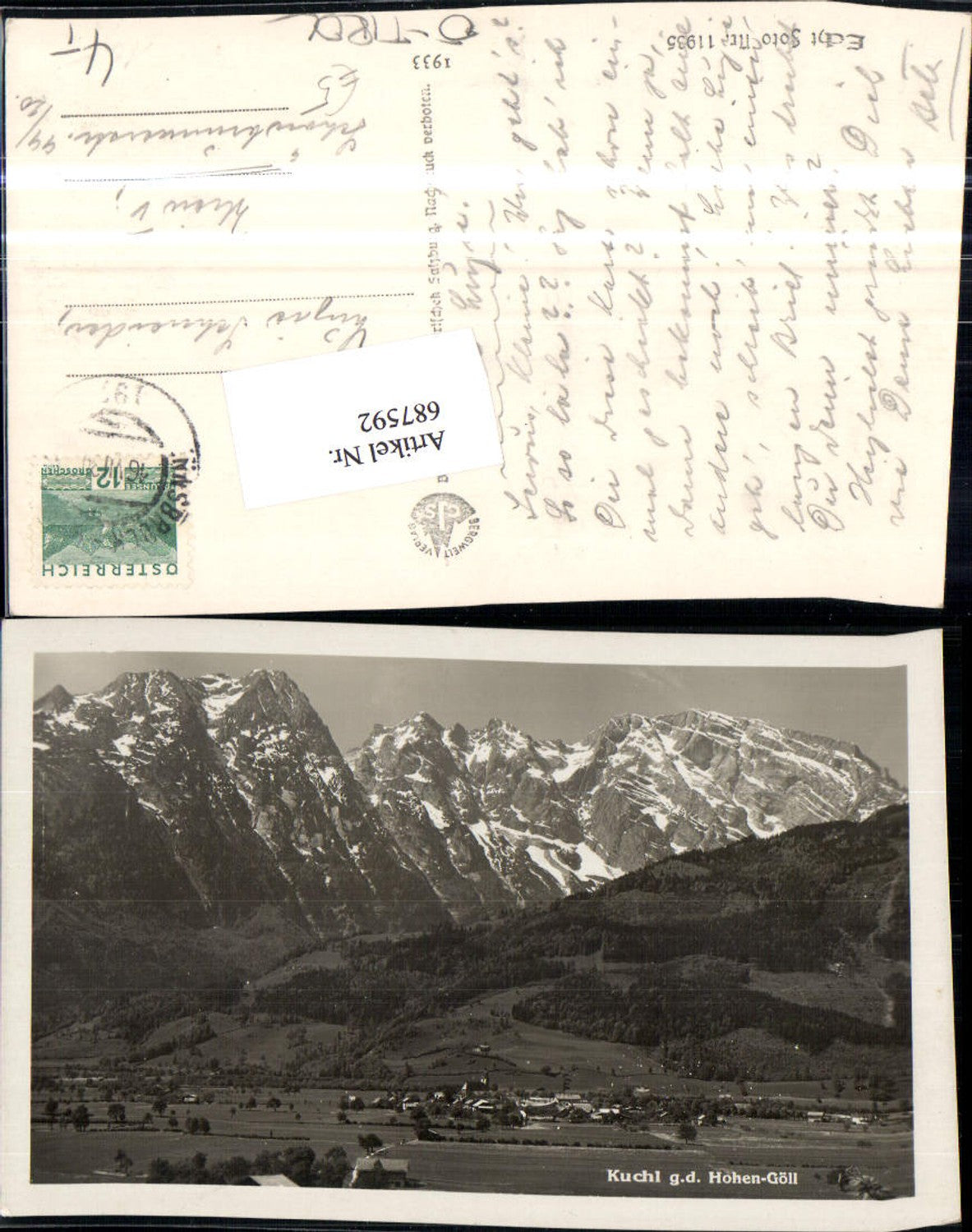 687592 Kuchl m. Hohen Göll