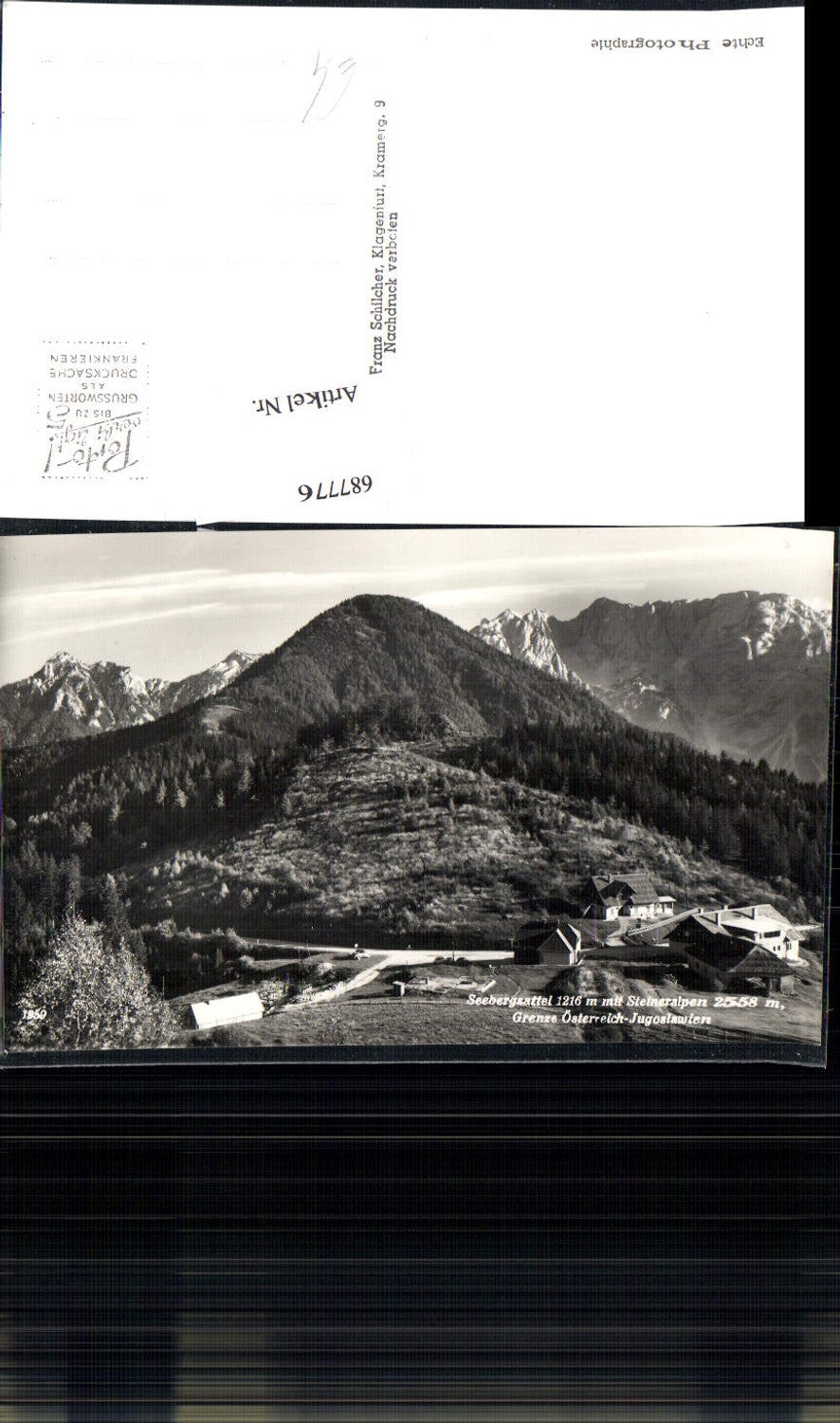 687776 Seebergsattel Seeberg Steineralpen Bad Eisenkappel