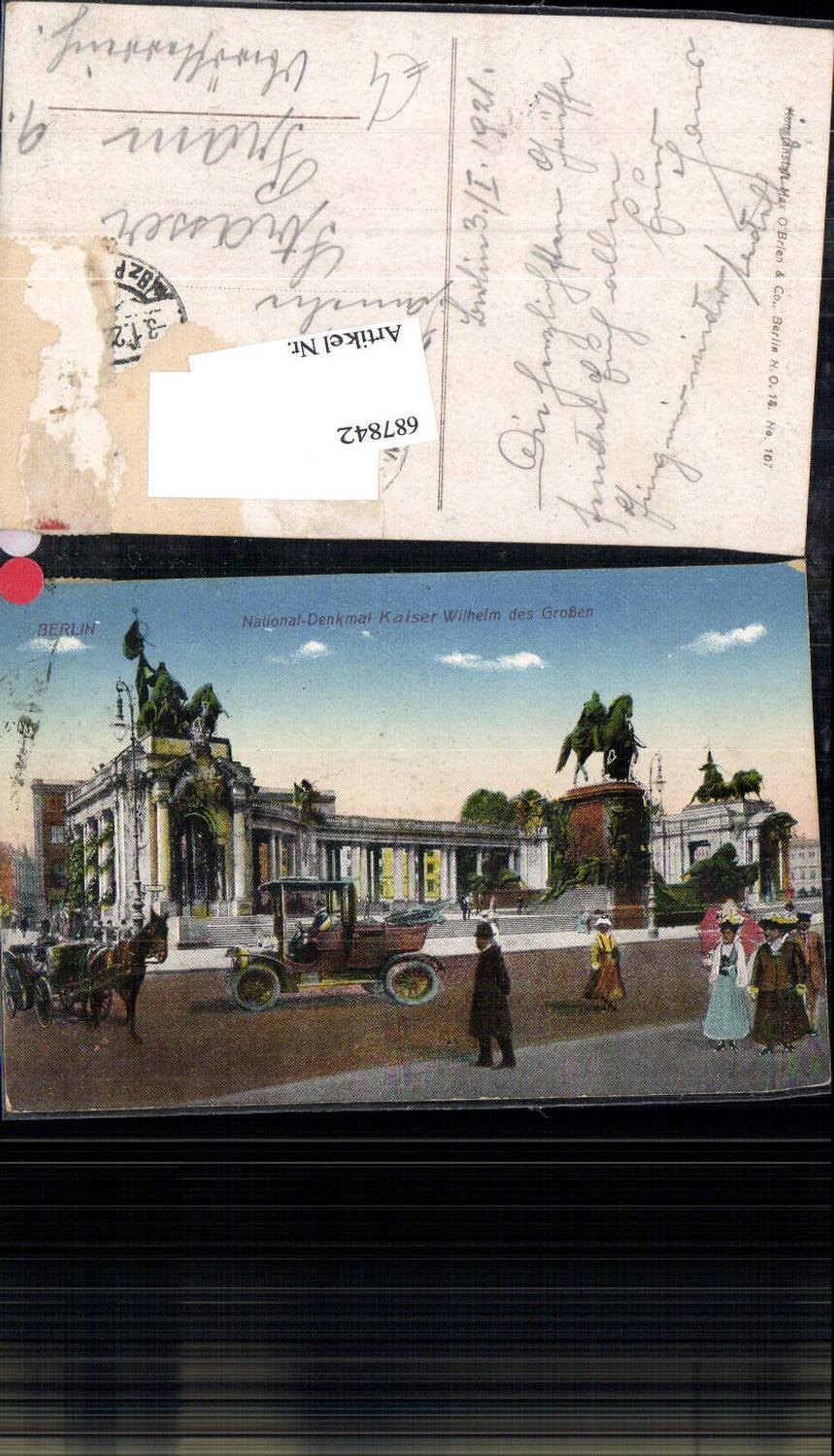 687842 Berlin National Denkmal Kaiser Wilhelm Auto Oldtimer gel. Pram Ried im Innkreis