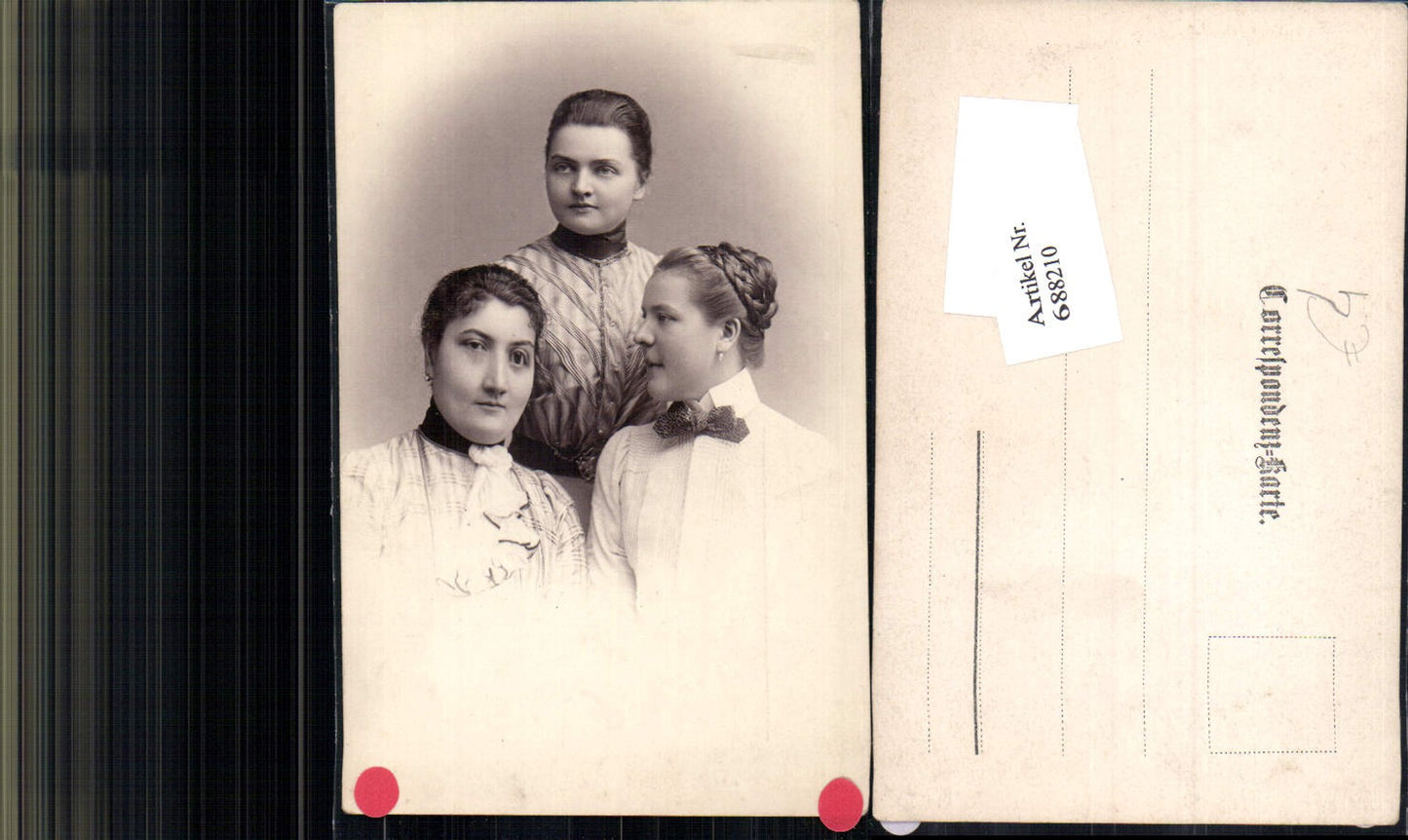 688210 tolle Foto-AK Portrait Frauen Schwestern Mode Glamour