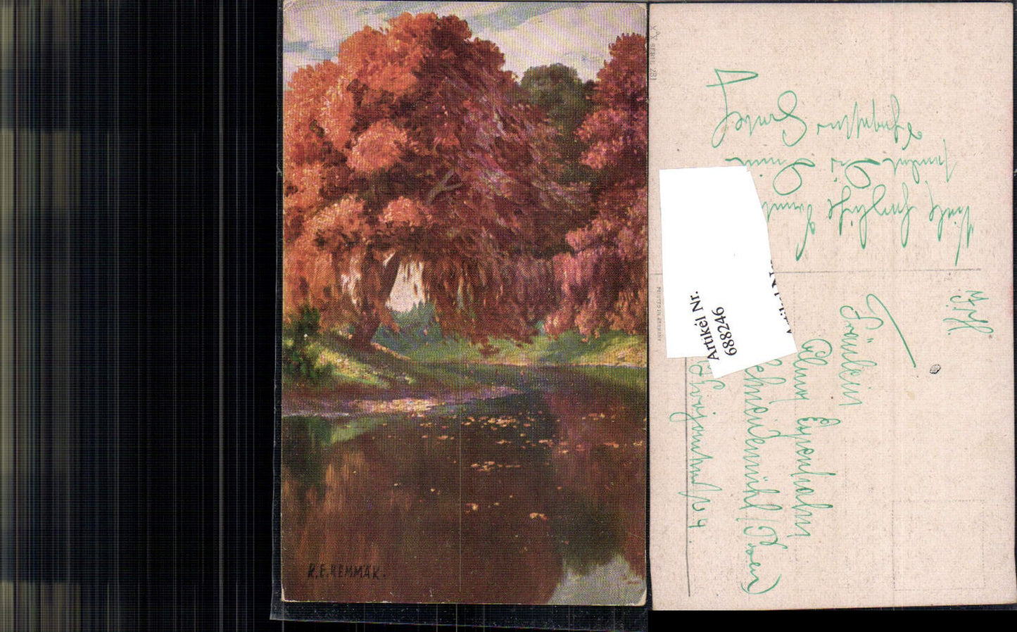 688246 Artist AK RE Remäk Autumn Trees Tree Pond