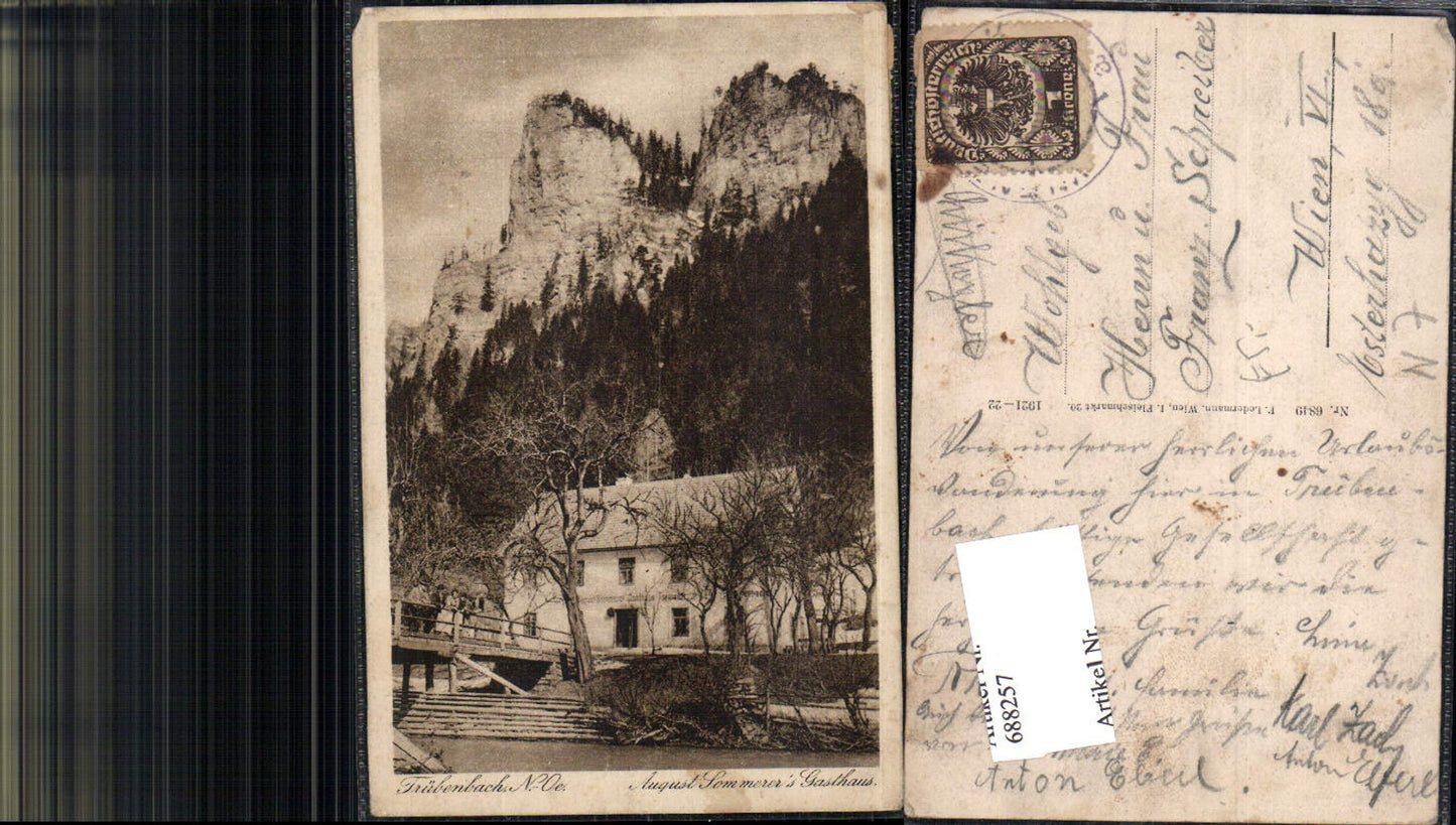 688257 Trübenbach bei Wienerbruck Puchenstuben Gasthaus Sommerer pub Ledermann 6849