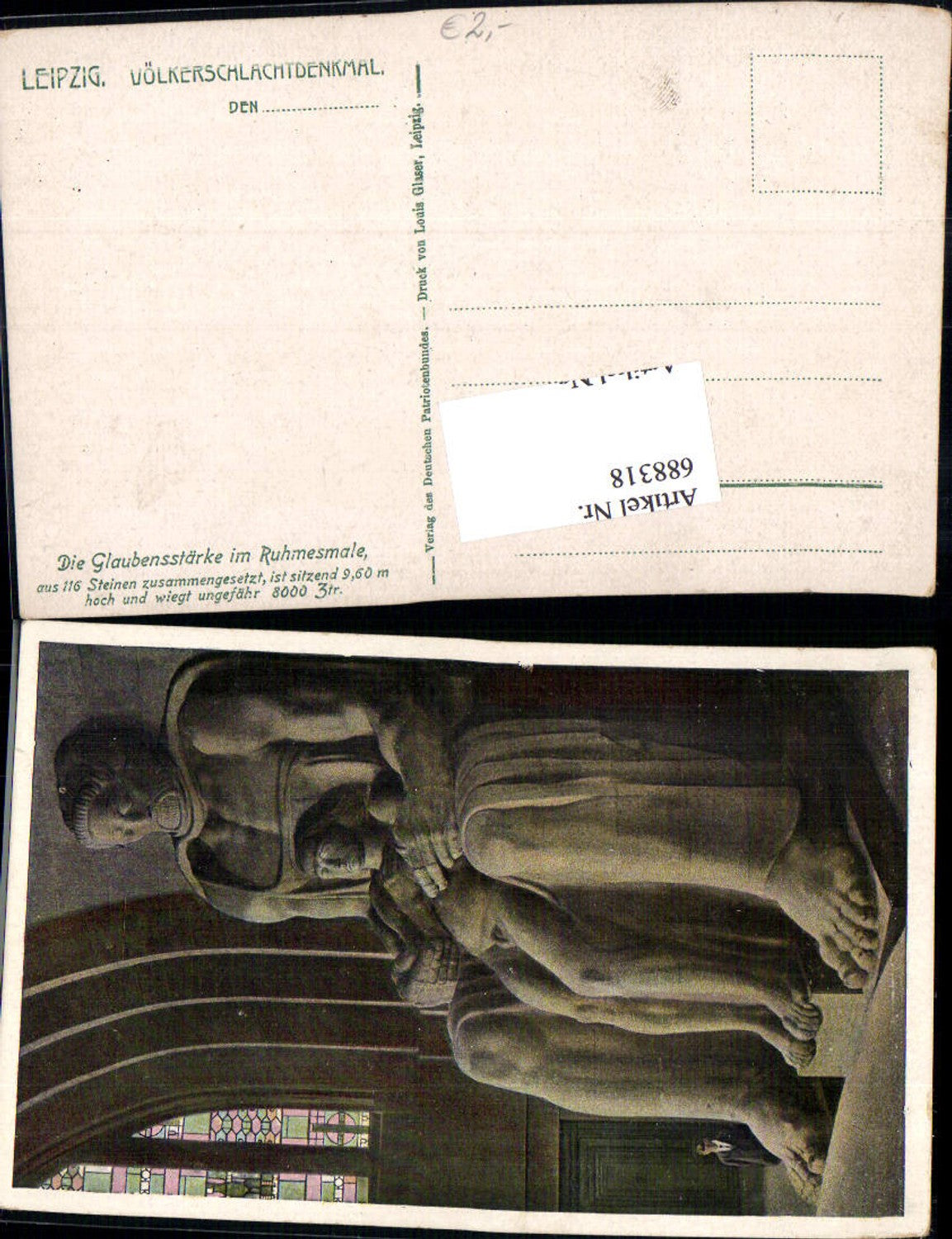 688318 Leipzig Völkerschlachtdenkmal Glaubensstärke im Ruhmesmale
