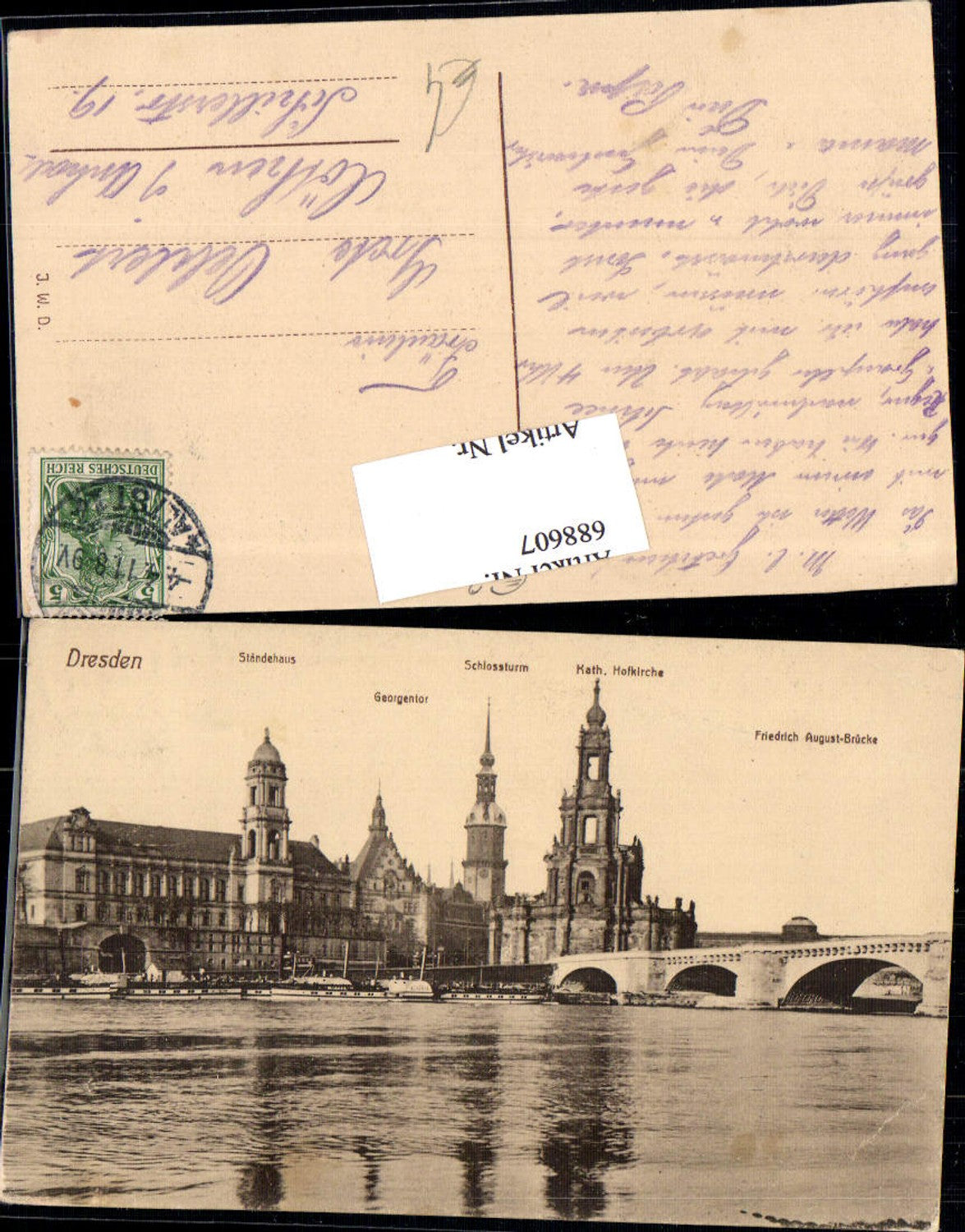 688607 Dresden Altstadt Friedrich August Brücke gel. Cöthen Anhalt