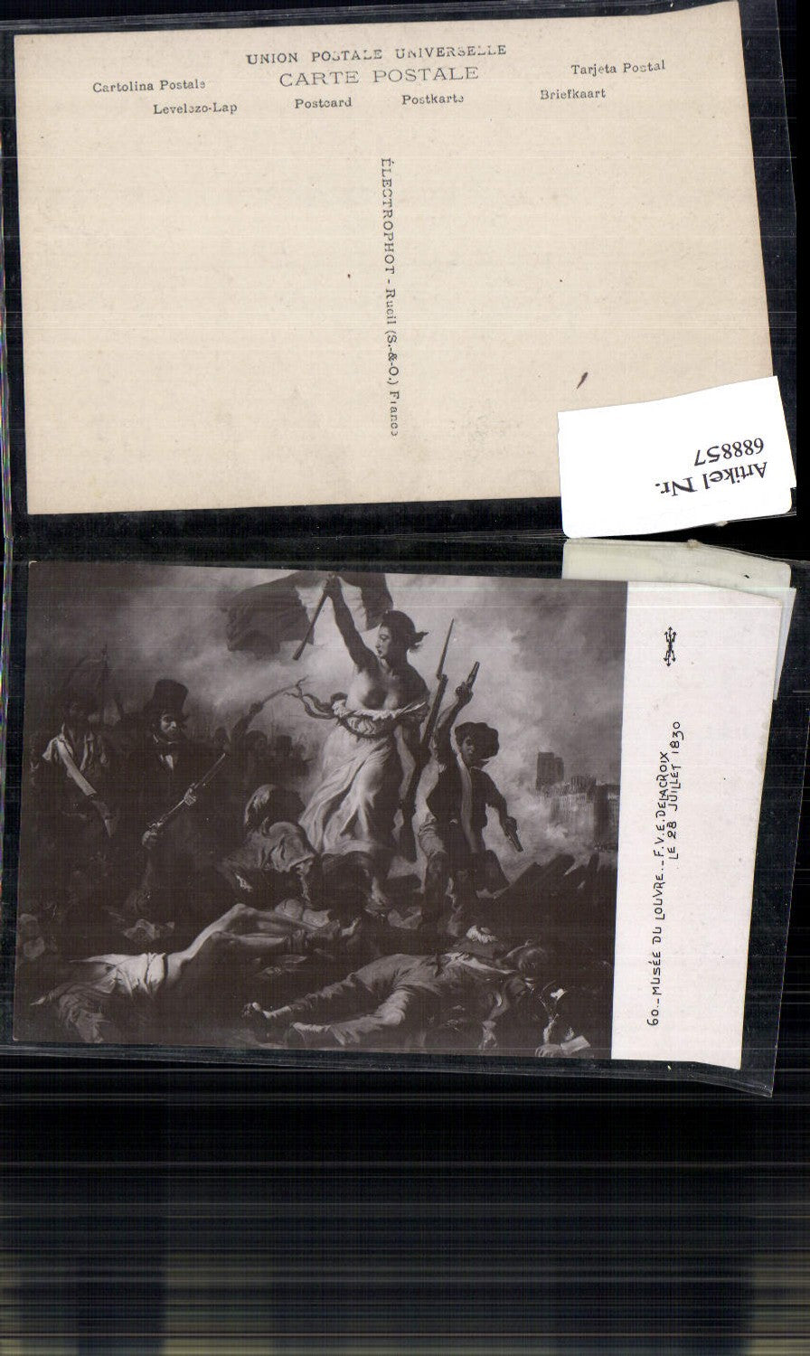 688857 Künstler AK Musee de Louvre F.v.e. Delacroix 1830 Akt Patriotik France Frankreich