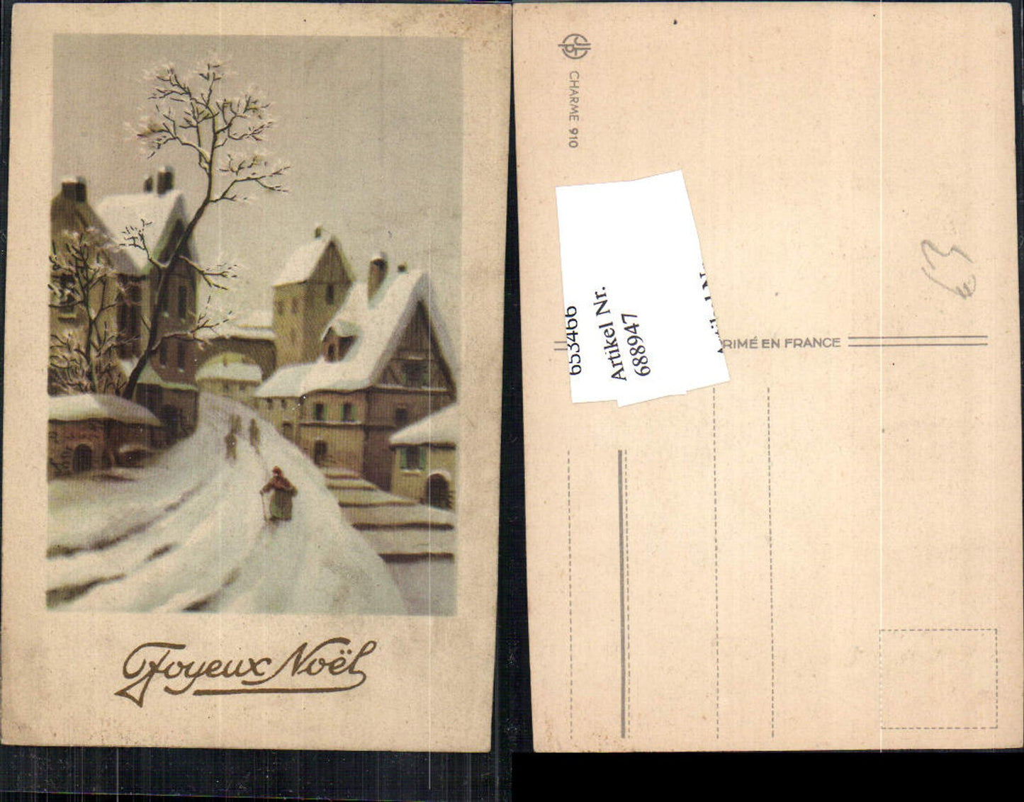 688947 Bonne Annee Neujahr Dorf
