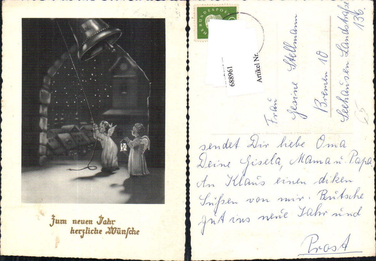 688961 Neujahr Engel Glocke leuten Kirche