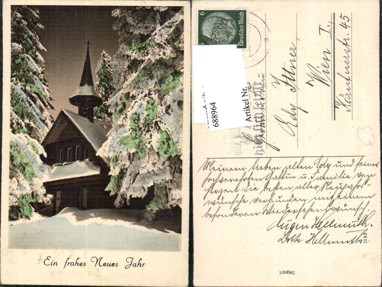 688964 New Year Church Winter Snow