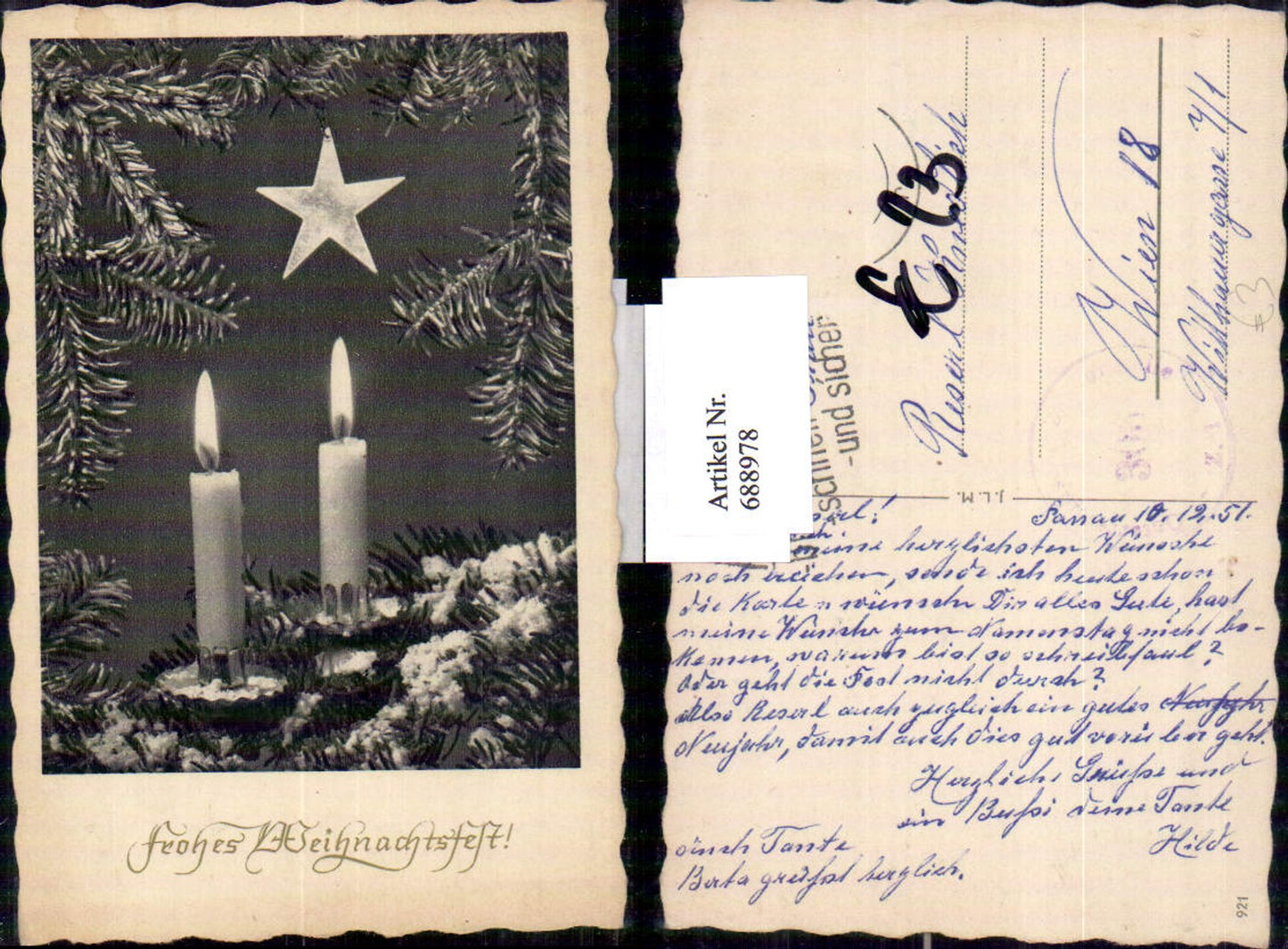 688978 Neujahr Kerzen 2. Advent Zweige