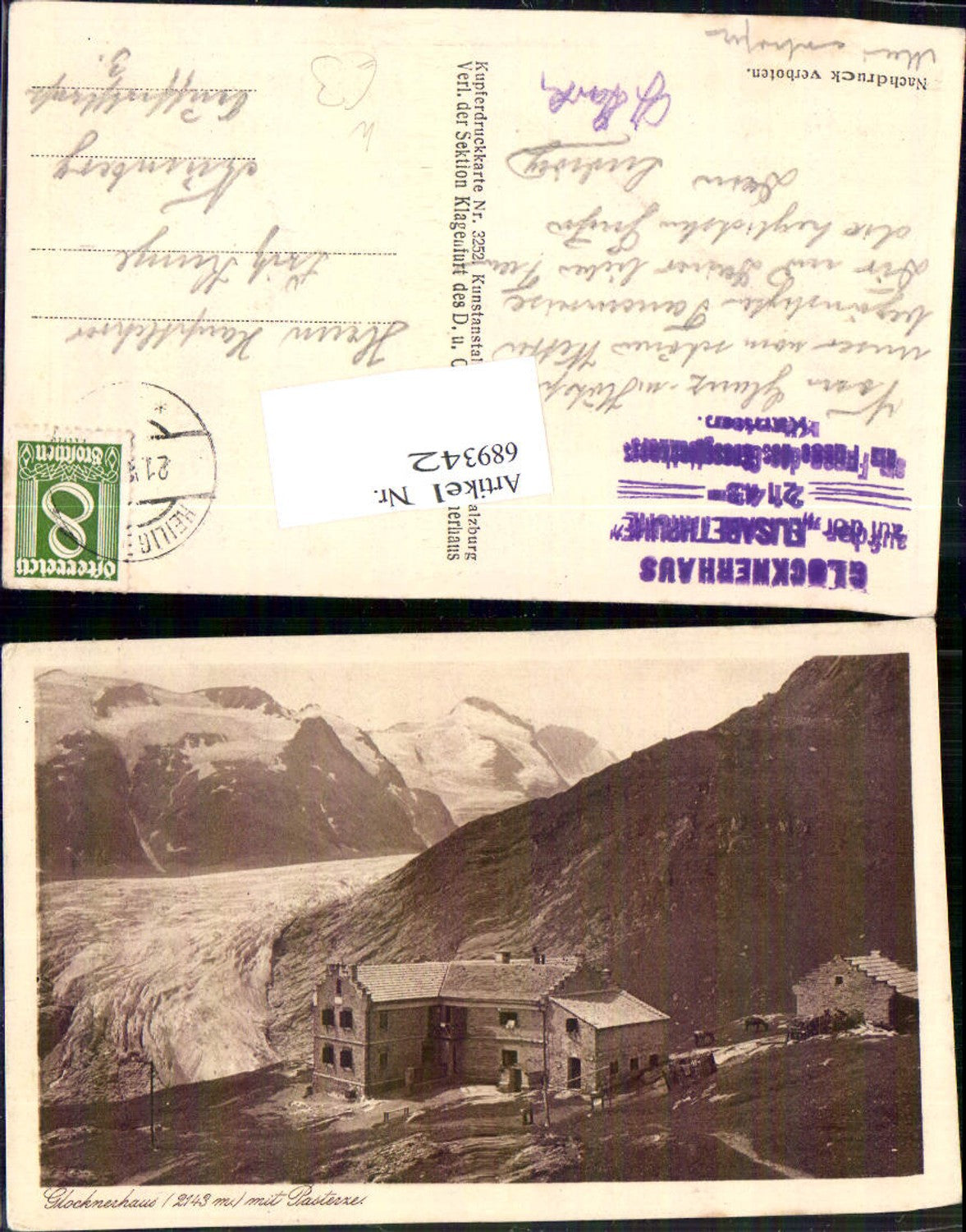 689342 Grossglockner Glocknerhaus b. Heiligenblut Pasterze Gletscher
