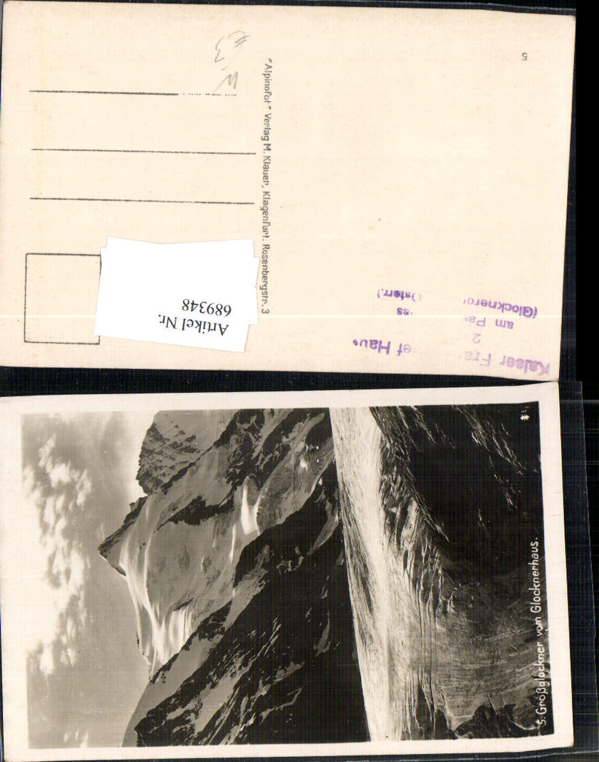 689348 Grossglockner Glocknerhaus b. Heiligenblut Pasterze Gletscher