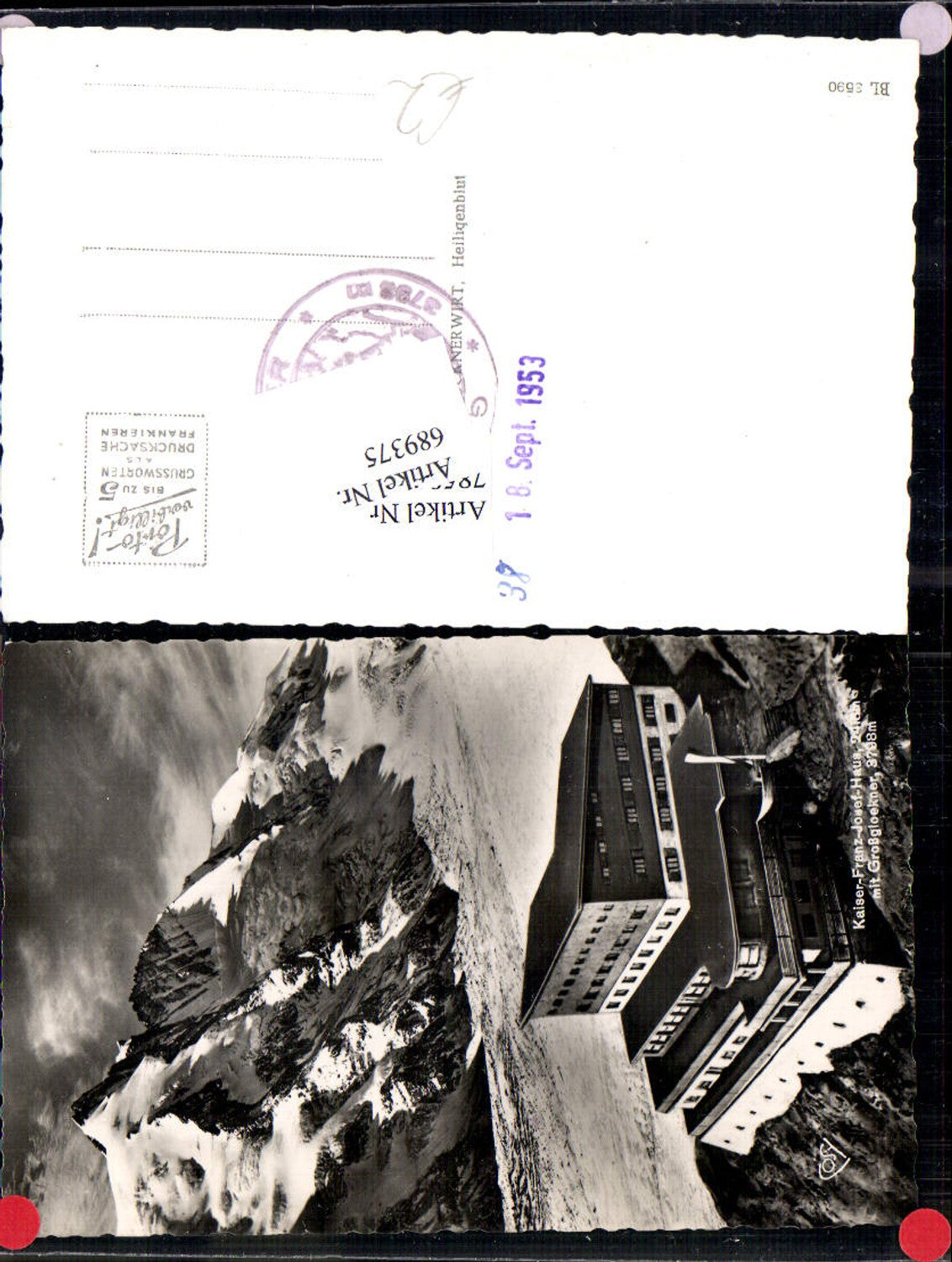 689375 Grossglockner Kaiser Franzjosef Haus Johannisberg