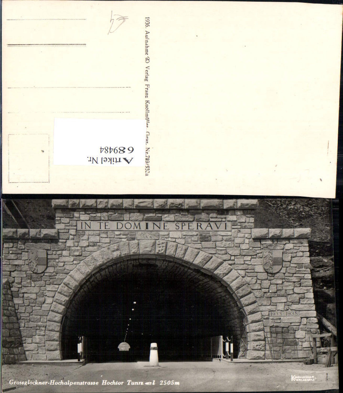 689484 Grossglockner Hochalpenstrasse Heiligenblut Hochtor Tunnel