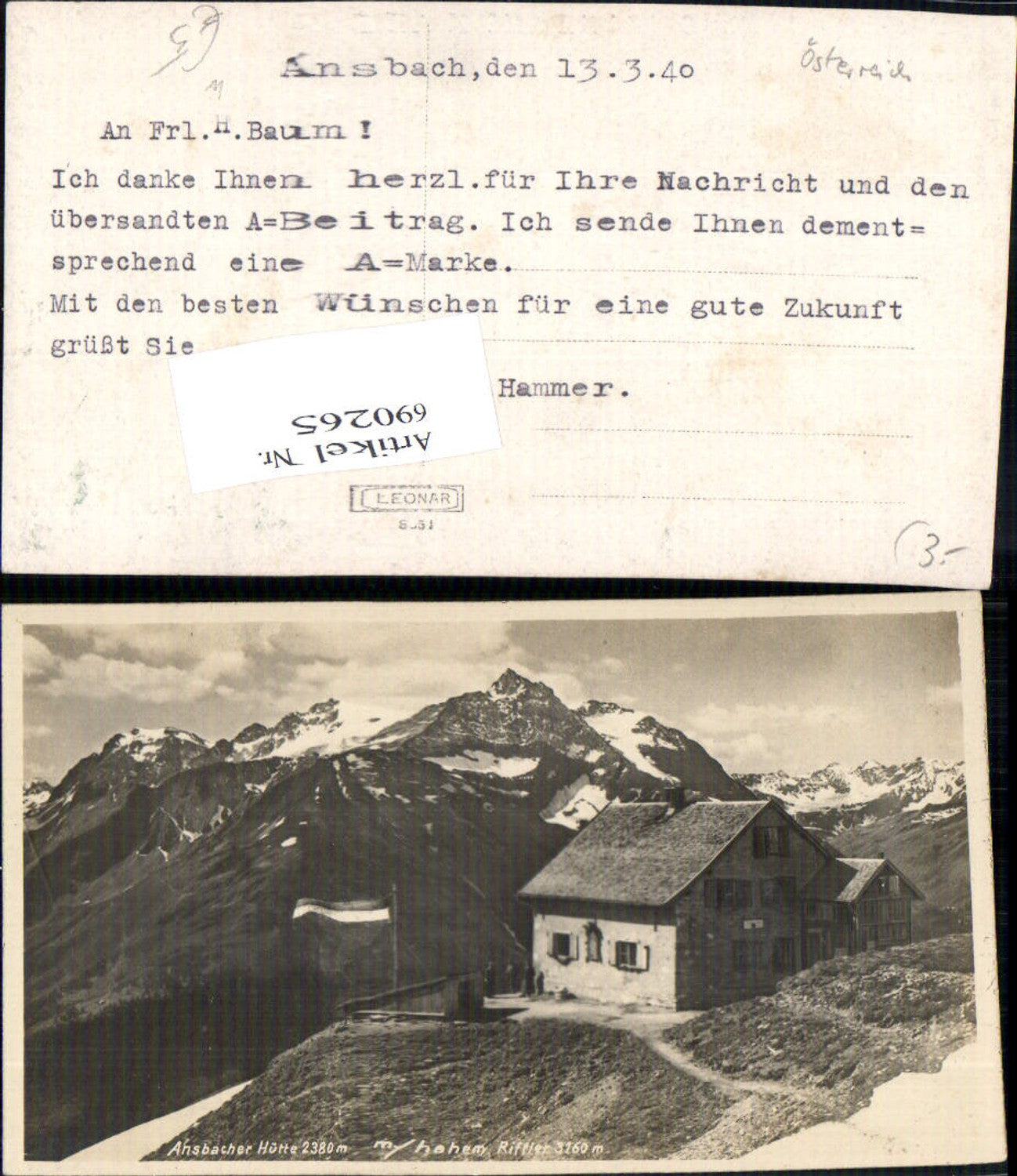 Alte Ansichtskarte – Old Postcard