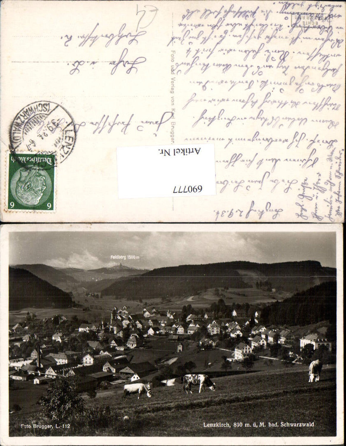 690777 Lenzkirch Schwarzwald Kühe Weide Breisgau Hochschwarzwald pub Foto Brugger L. 112