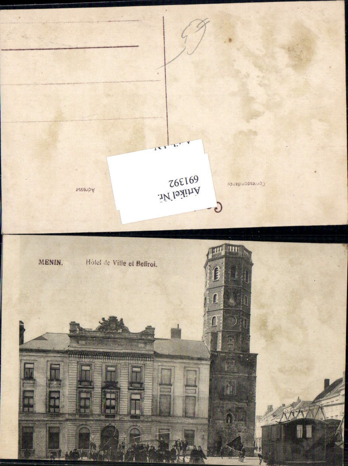 691392 Belgium Menin Hotel de Ville et Beffroi