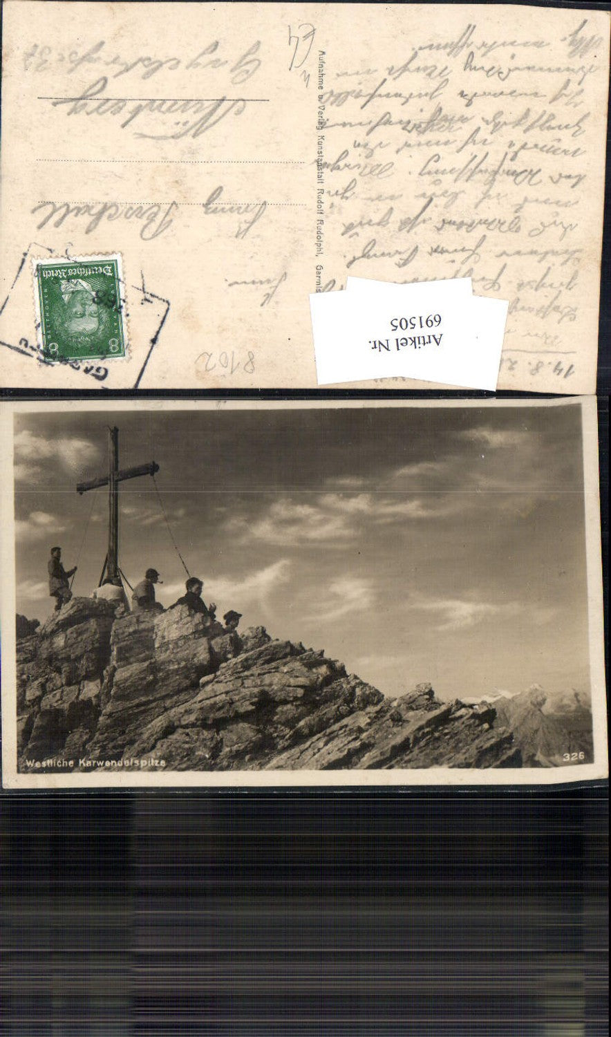 691505 Westliche Karwendelspitze Gipfelkreuz Kreuz Mittenwald Scharnitz
