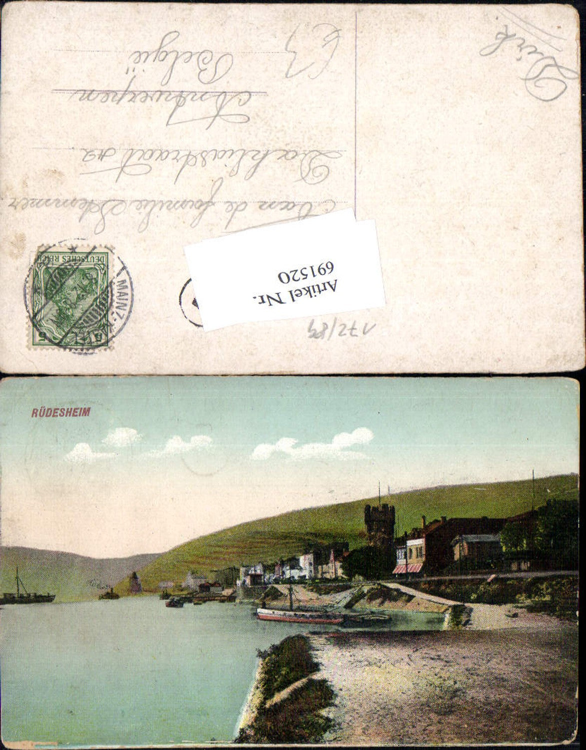 691520 Rüdesheim an Rhein Boot Burg Ufer