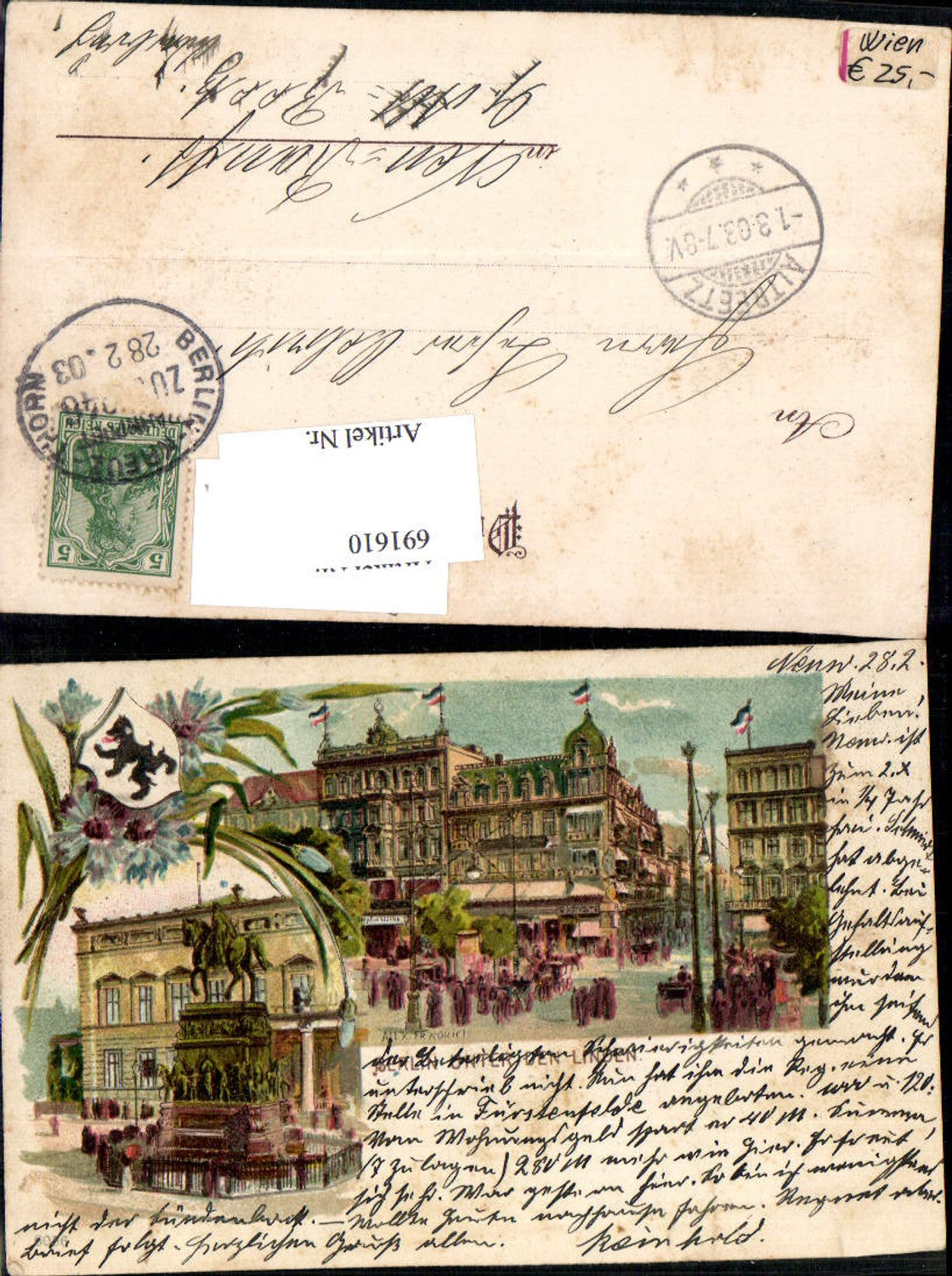 691610 tolle Künstler Lithographie Alex Frädrich Berlin Mitte Unter den Linden