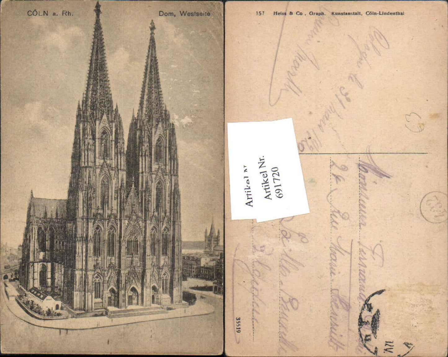 691720 Cologne on the Rhine Cathedral West side