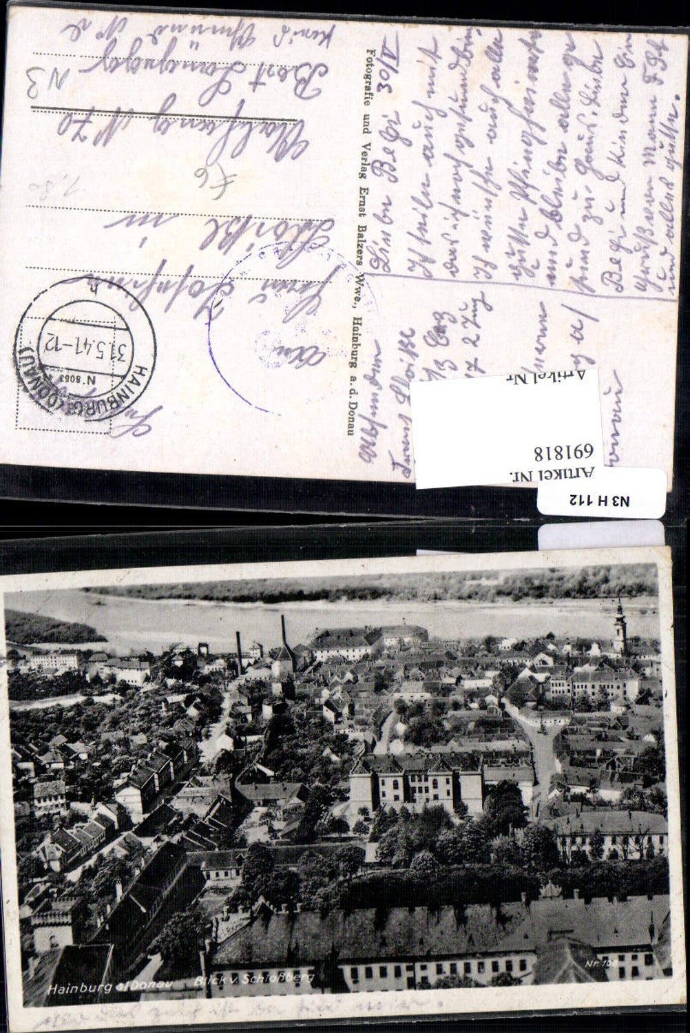 691818 Hainburg an der Donau Feldpost Aalfang Langegg Gmünd Kreis